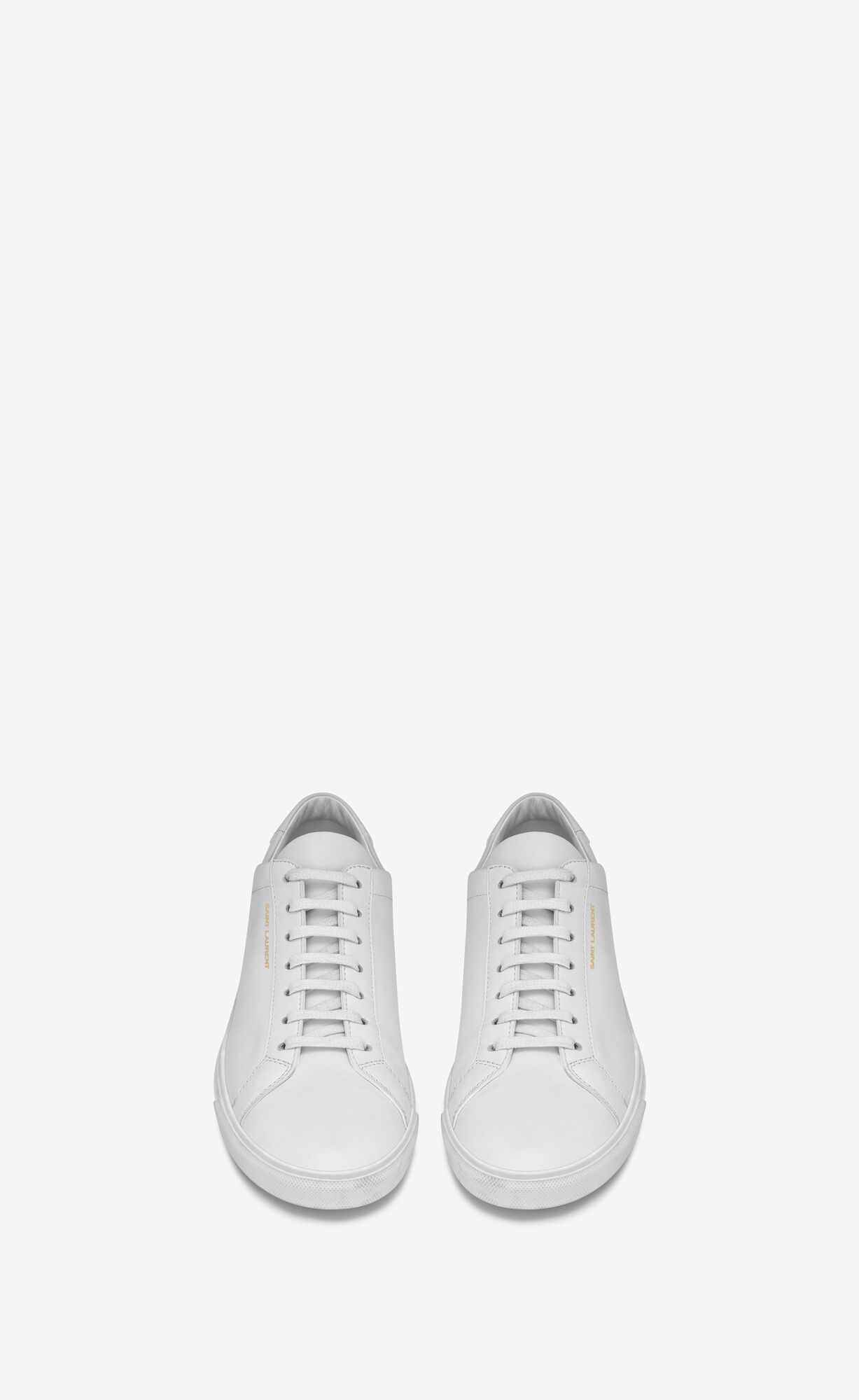 YSL Andy Sneakers In Leder Weiß | 03672-XWDU