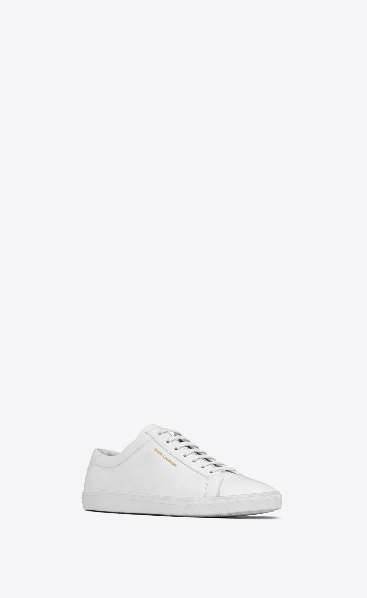 YSL Andy Sneakers In Leder Weiß | 03672-XWDU