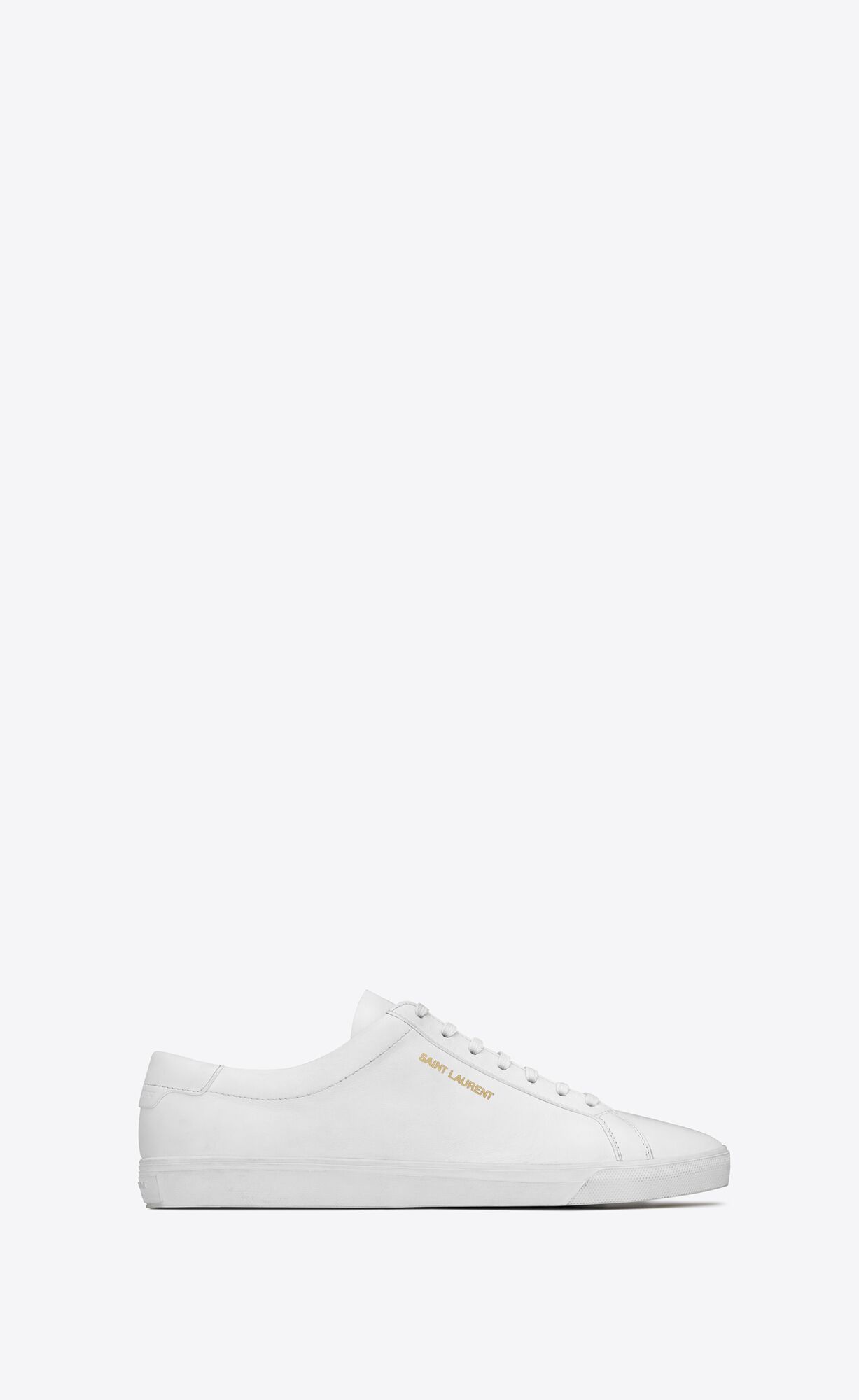 YSL Andy Sneakers In Leder Weiß | 03672-XWDU