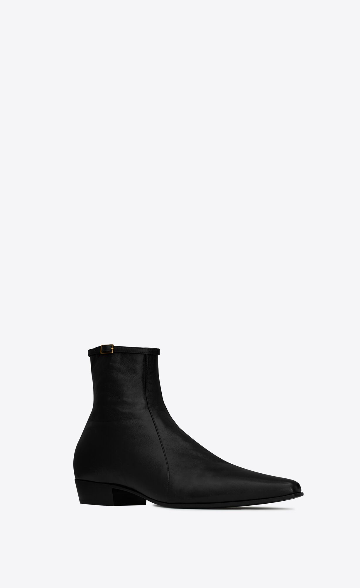 YSL Arsun Zipped Boots In Shiny Leder Schwarz | 62874-XCOB