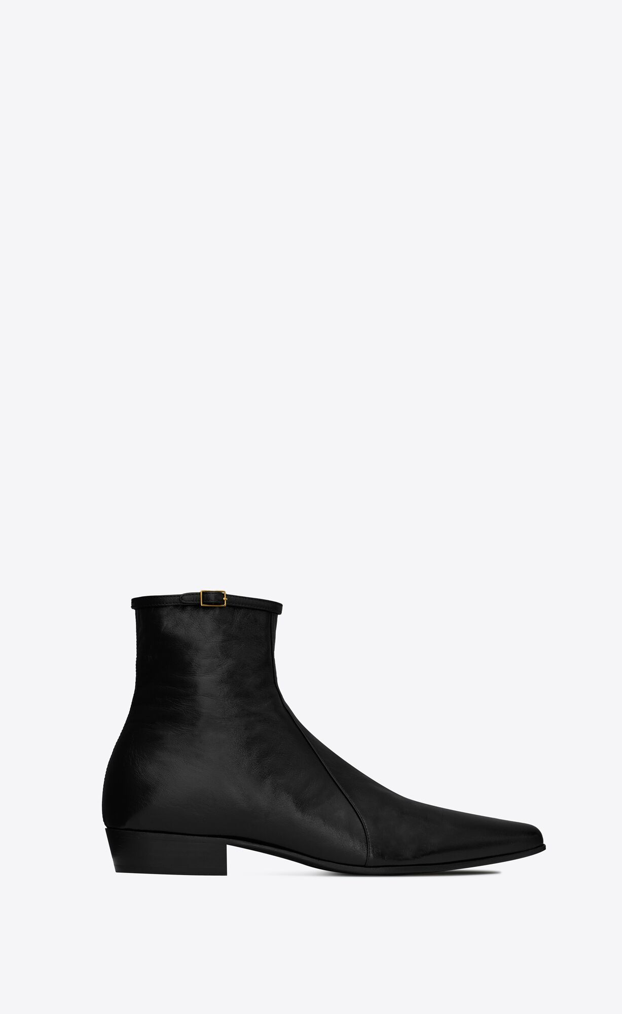 YSL Arsun Zipped Boots In Shiny Leder Schwarz | 62874-XCOB