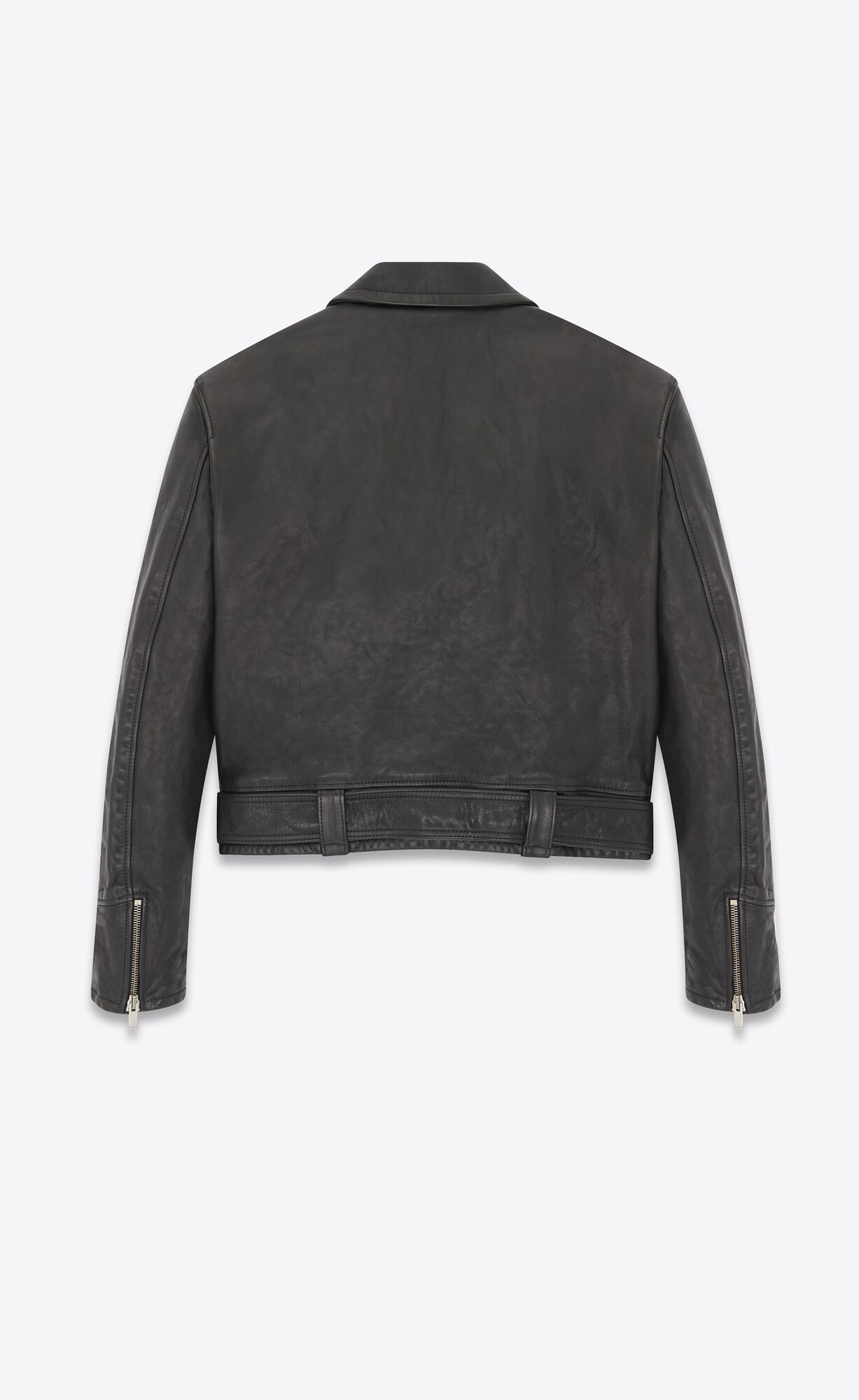 YSL Aviator Jacket In Vintage Vegetable-tanned Leder Schwarz | 27890-ZFGM