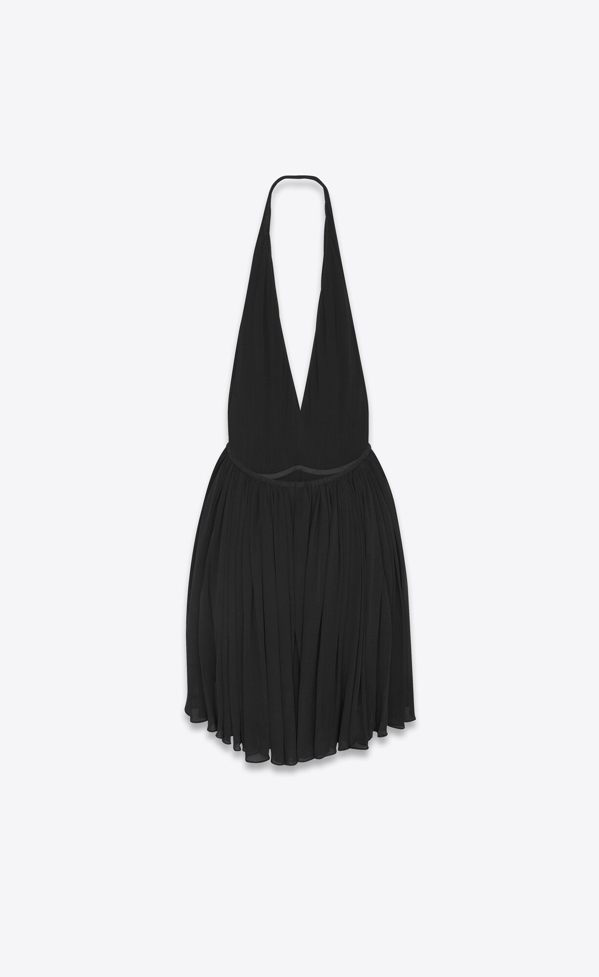 YSL Backless Kleider In Crepe Jersey Noir | 26937-OTKI