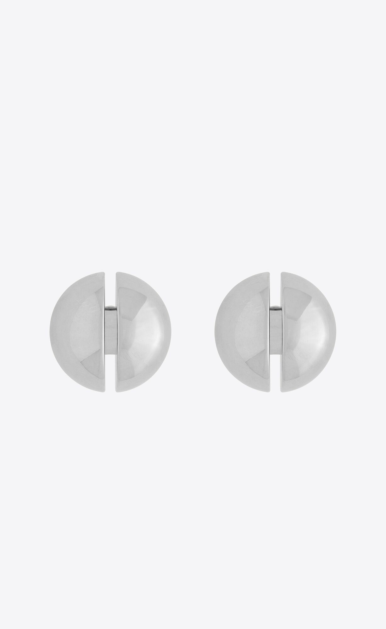 YSL Ball Split Earrings In Metal Palladium | 31975-SBEZ