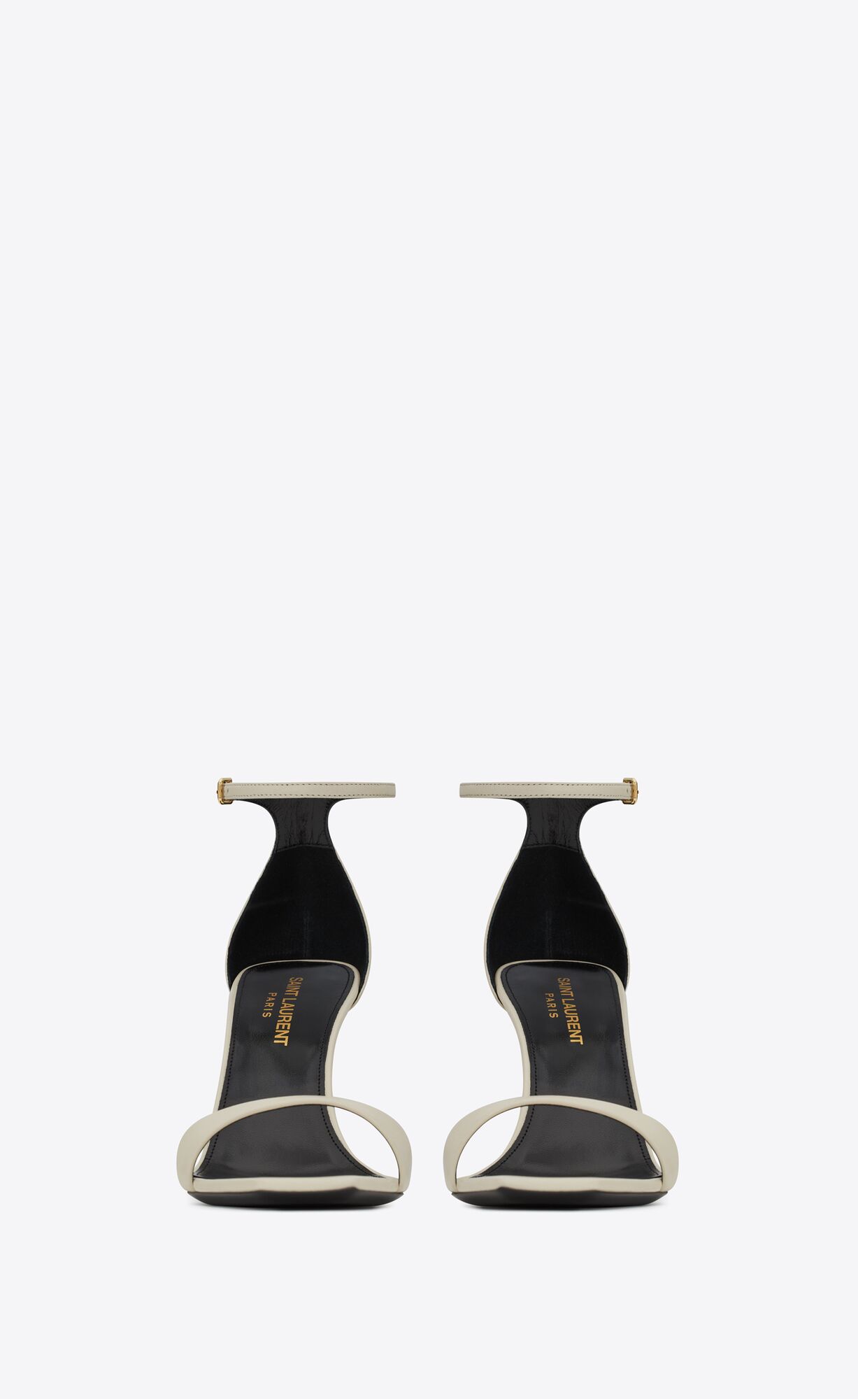 YSL Bea Sandals In Smooth Leder Pearl | 19304-LOWV