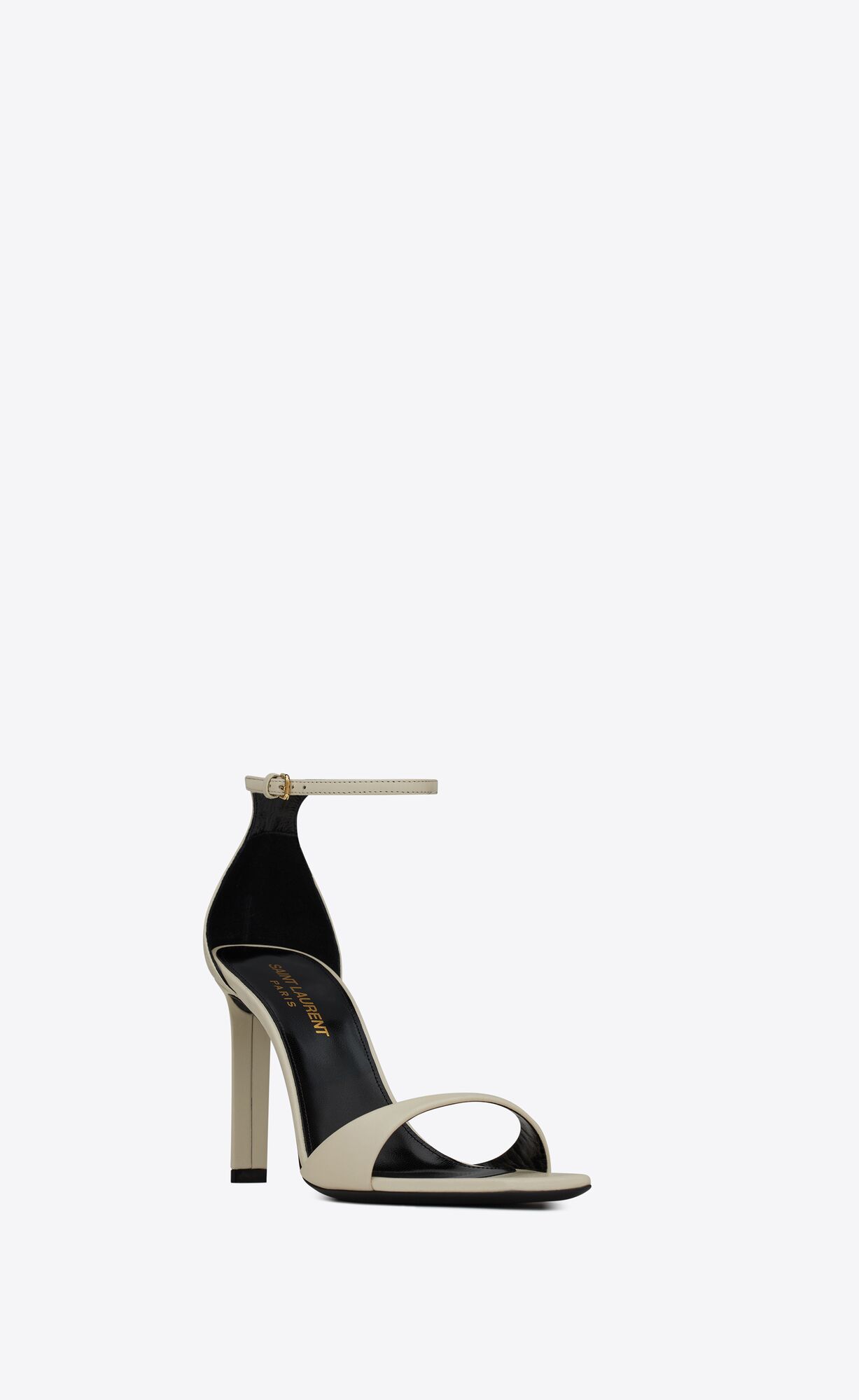 YSL Bea Sandals In Smooth Leder Pearl | 19304-LOWV