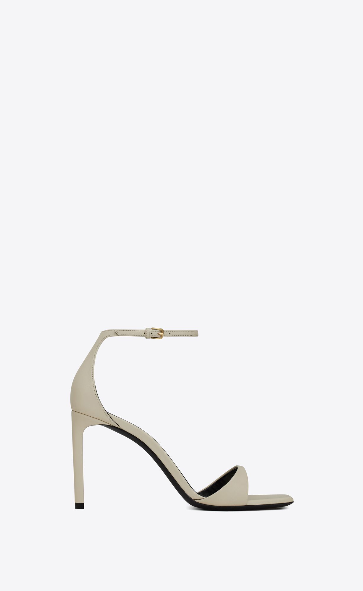 YSL Bea Sandals In Smooth Leder Pearl | 19304-LOWV