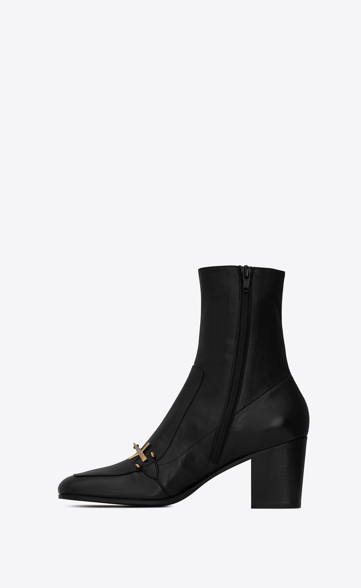 YSL Beau Boots In Smooth Leder Noir | 10984-WLMP