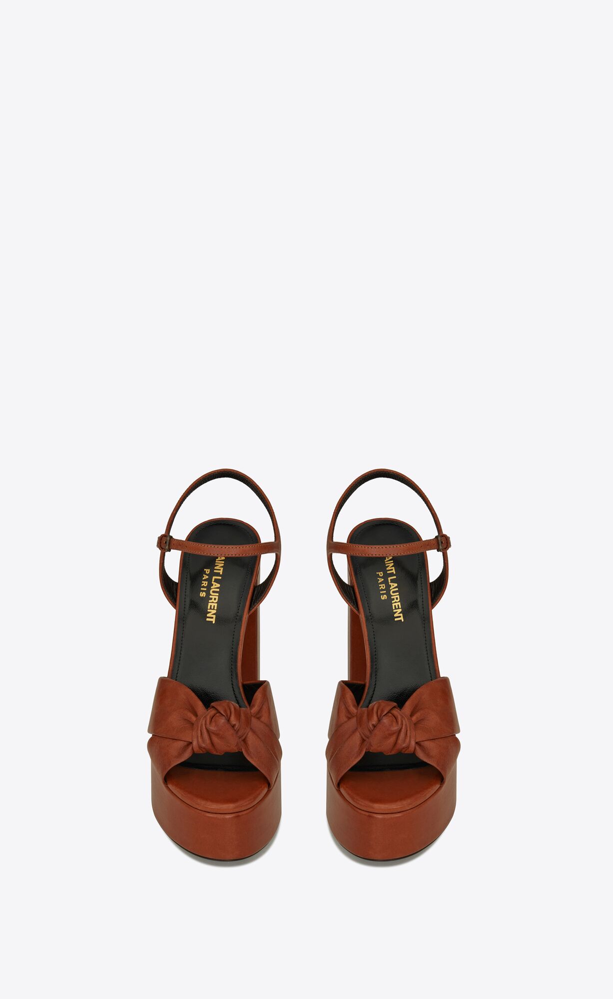 YSL Bianca Plattform Sandals In Smooth Leder Toffee | 81265-HEJT