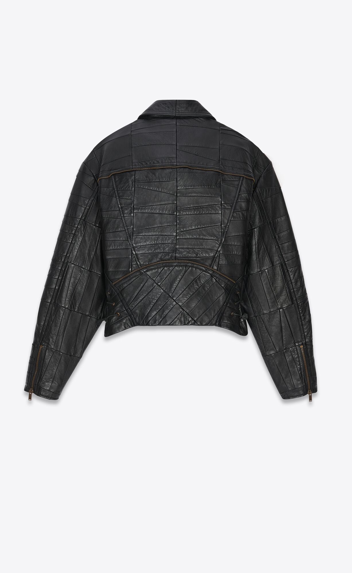 YSL Biker Jacket In Lambskin Schwarz | 18490-KMWG