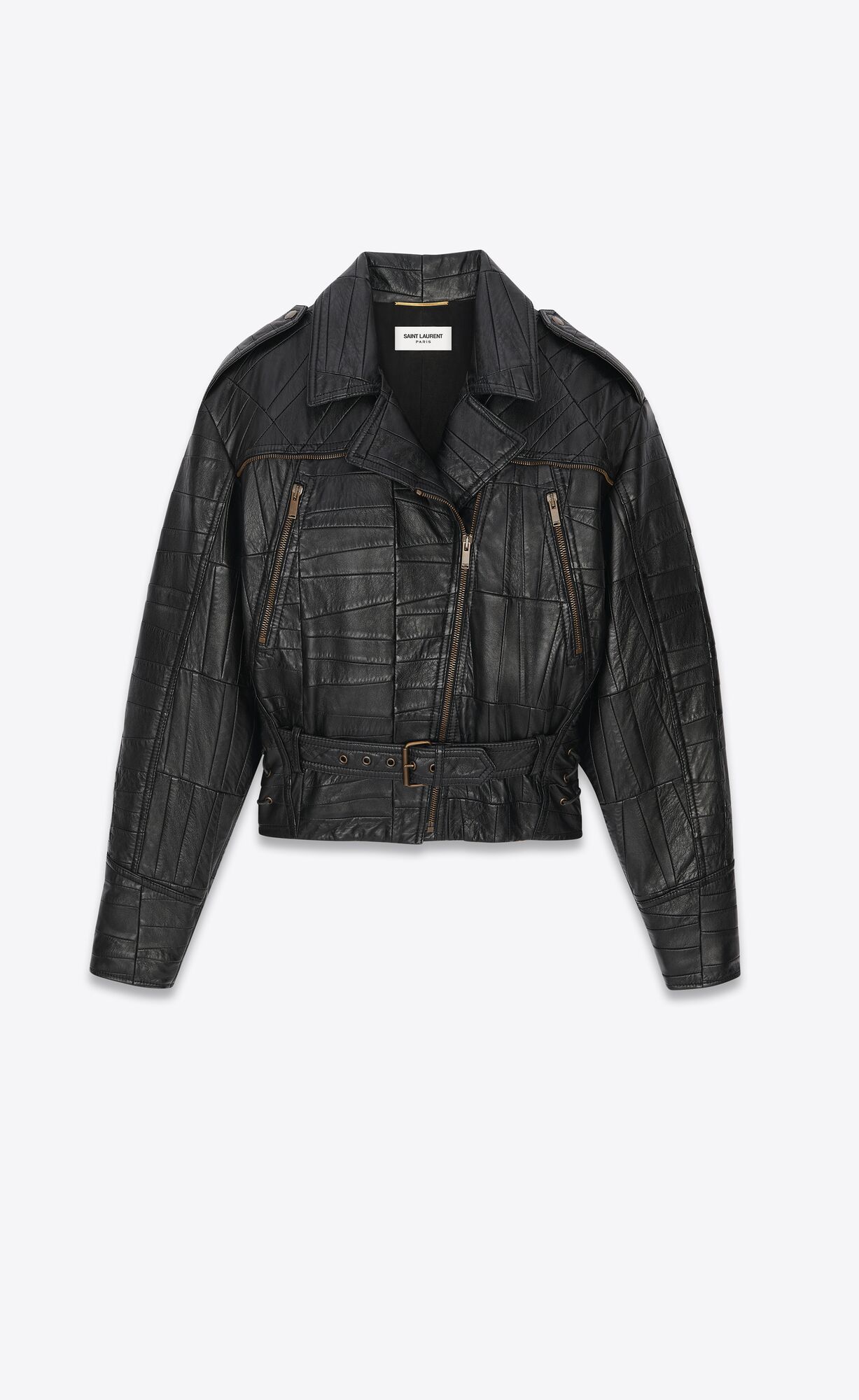 YSL Biker Jacket In Lambskin Schwarz | 18490-KMWG