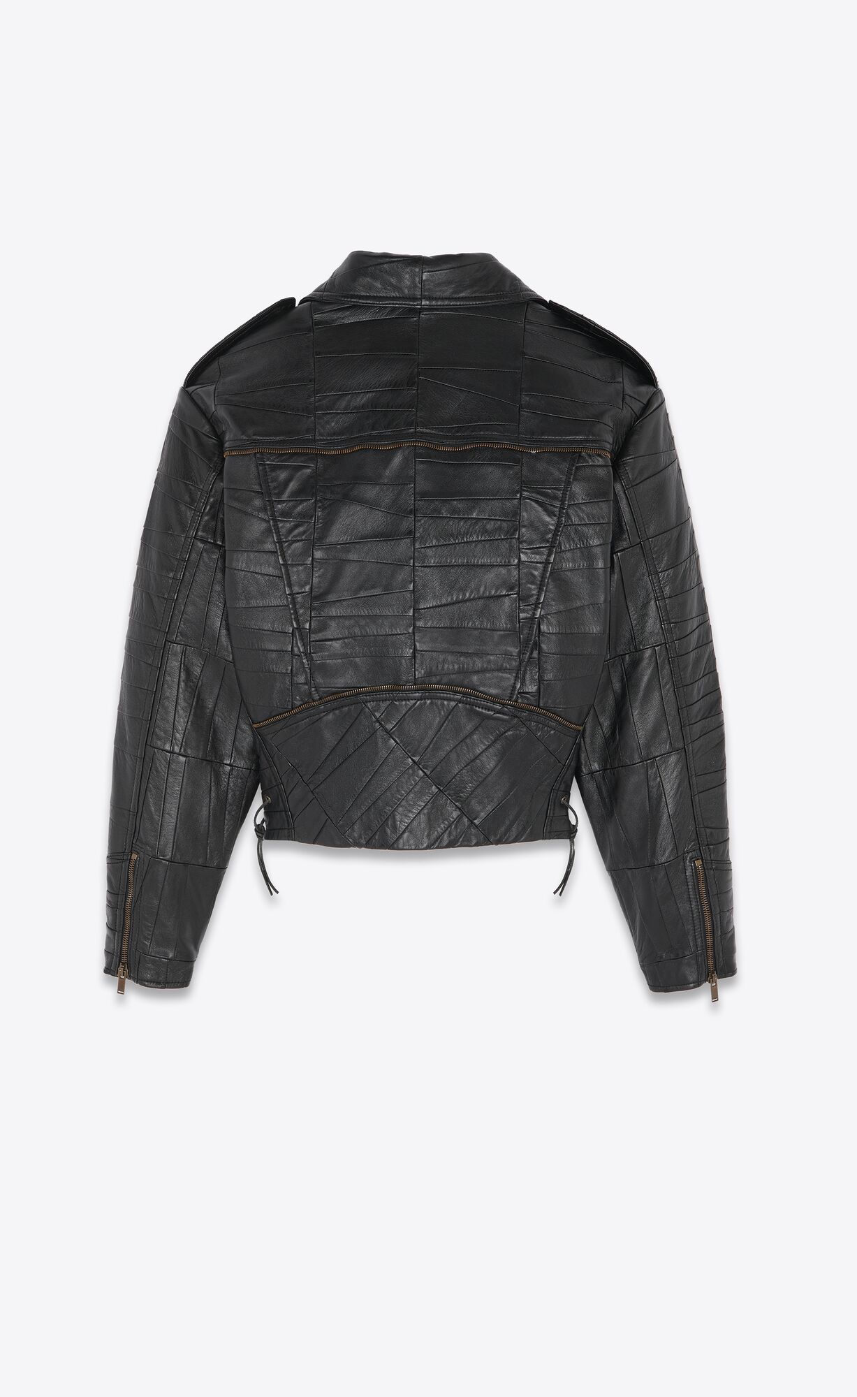 YSL Biker Jacket In Lambskin Schwarz | 28971-CJHA