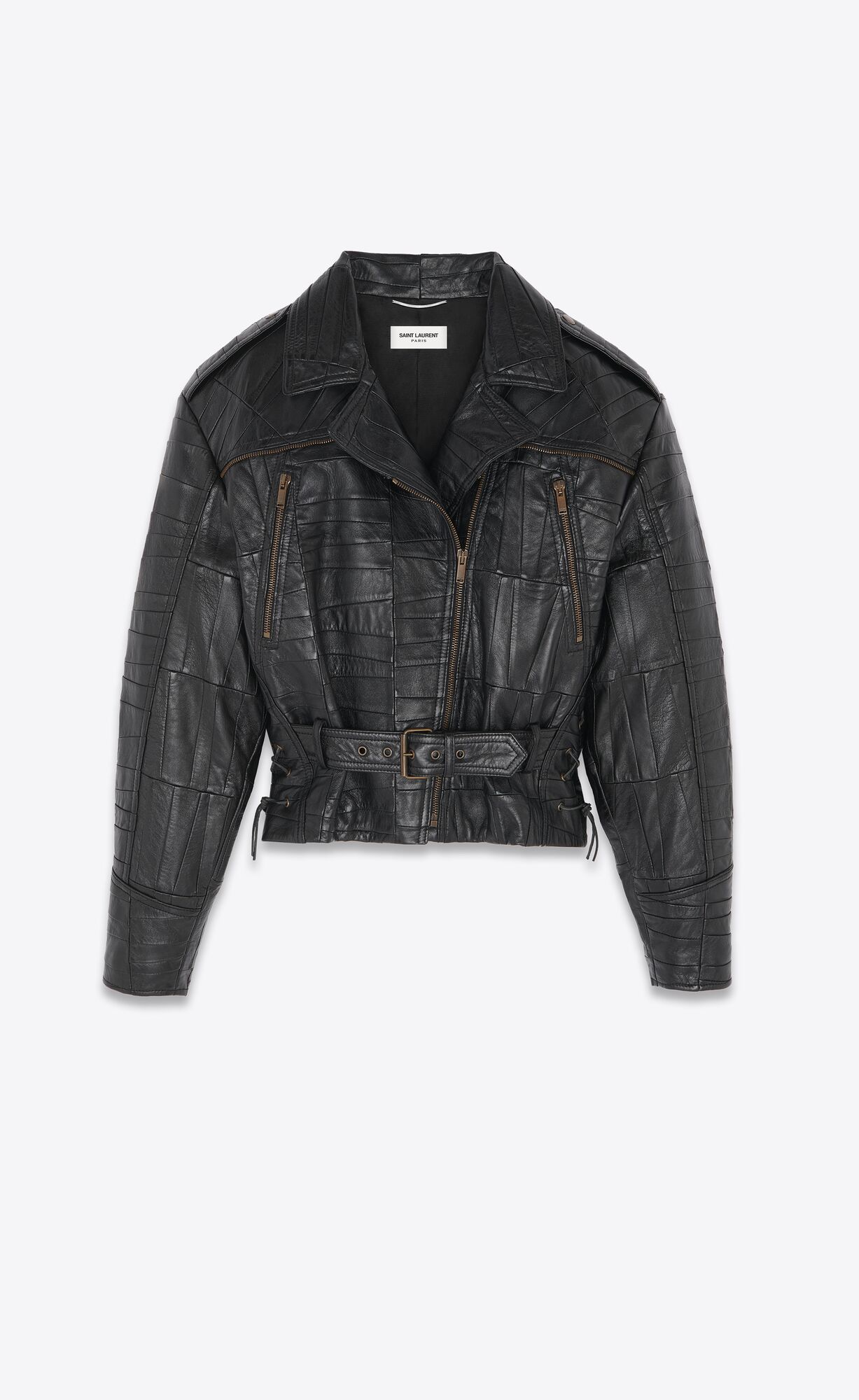 YSL Biker Jacket In Lambskin Schwarz | 28971-CJHA