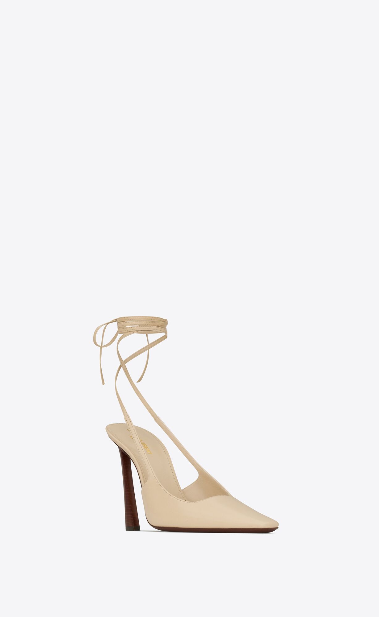 YSL Blade Slingback Pumps In Smooth Leder Beige | 23548-HONI