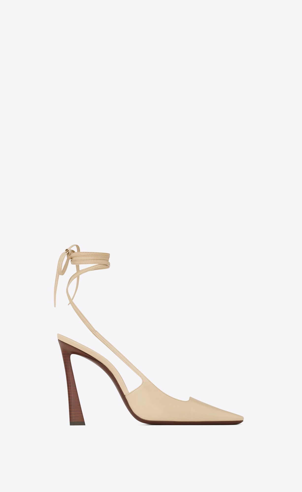 YSL Blade Slingback Pumps In Smooth Leder Beige | 23548-HONI