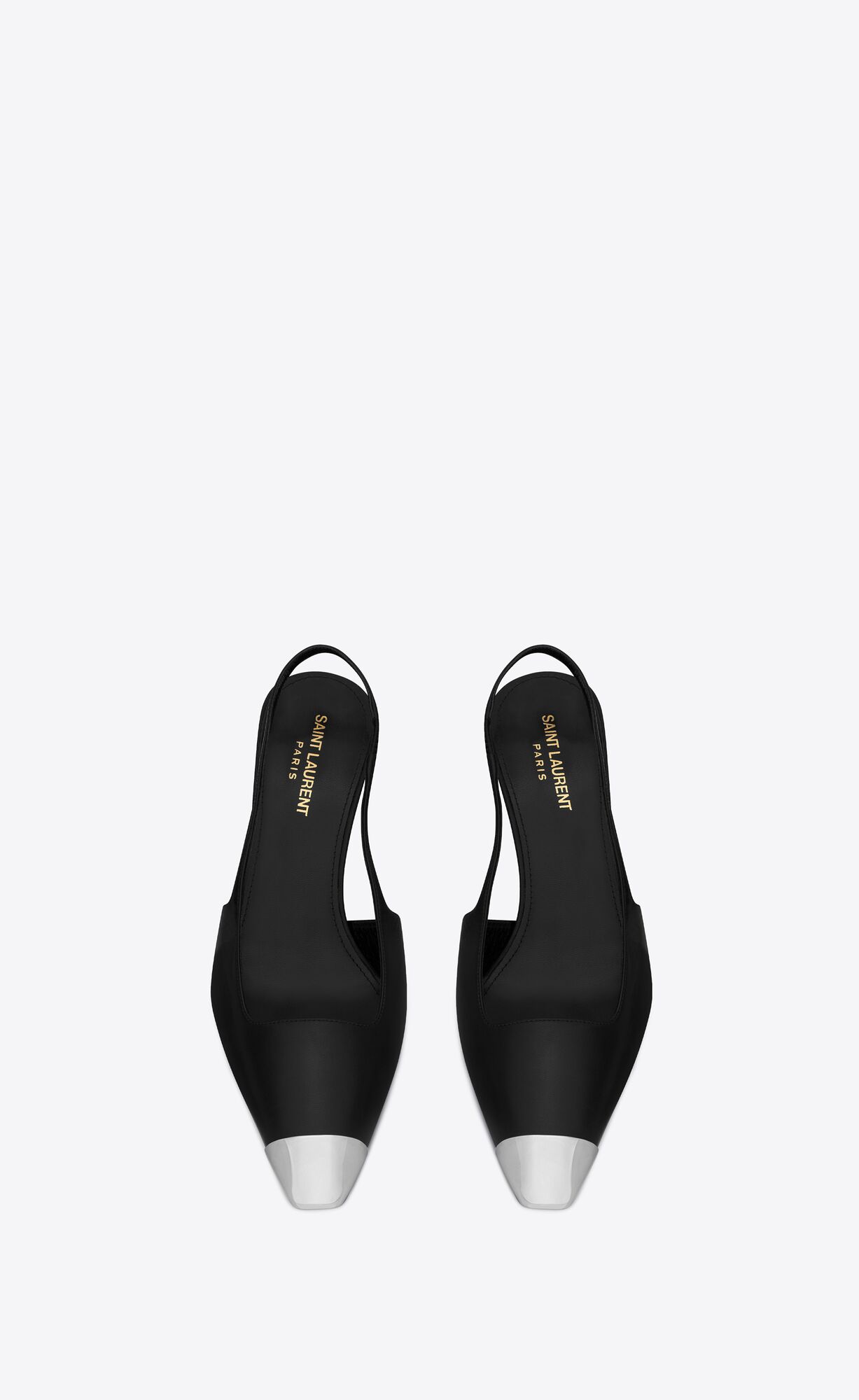 YSL Blade Slingback Pumps In Smooth Leder Schwarz | 85703-ROAD