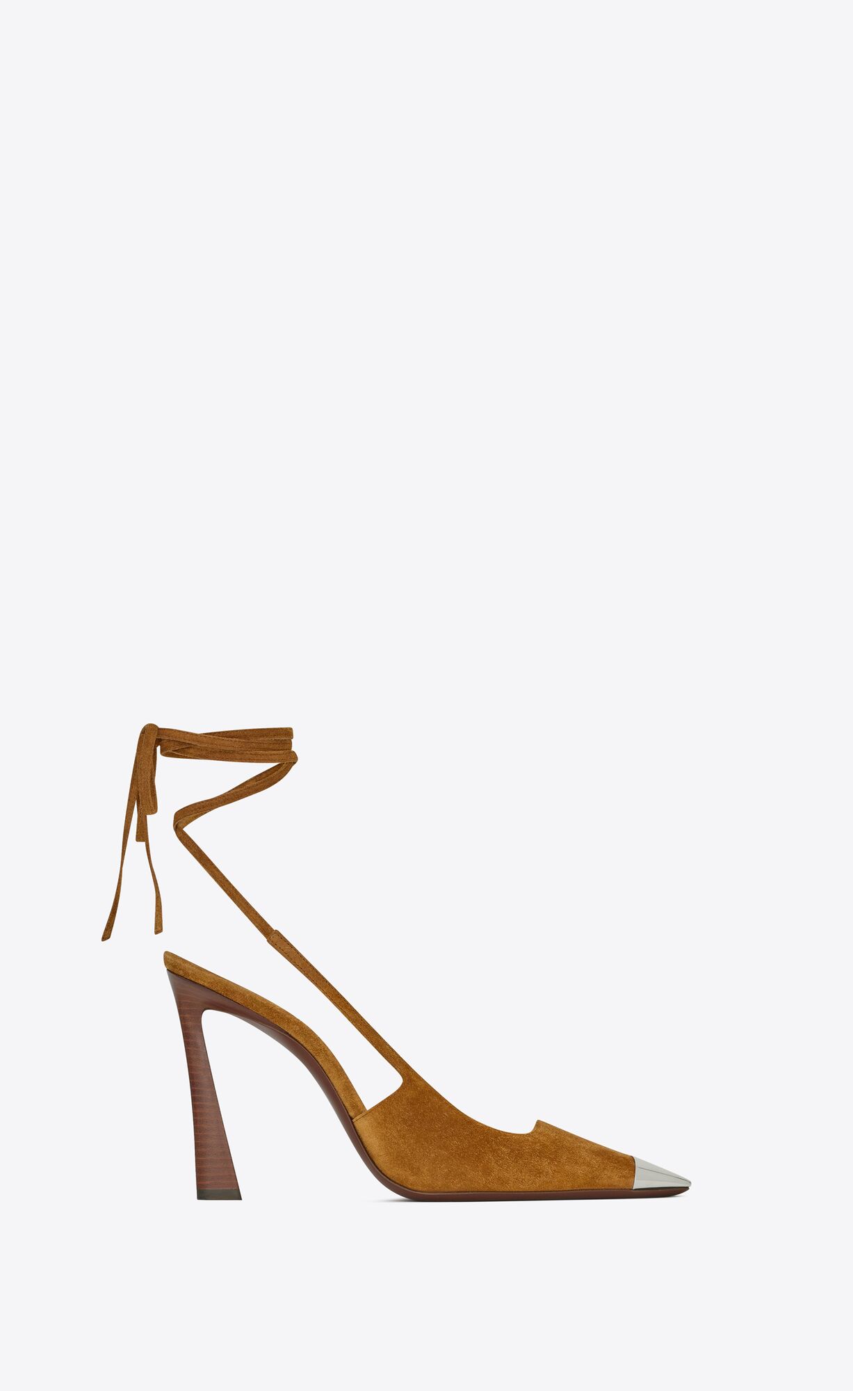 YSL Blade Slingback Pumps In Wildleder Ocre | 53420-OTMB