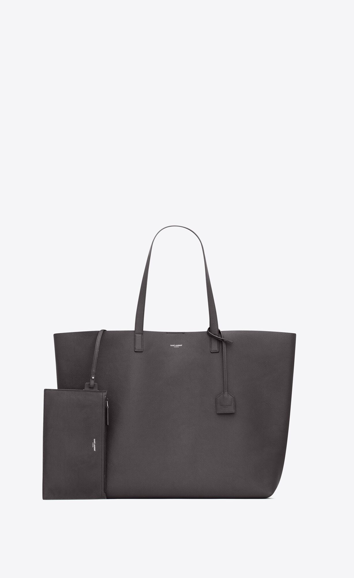 YSL Bold East/West Shopping Bag In Grained Leder Storm | 70352-CLRO