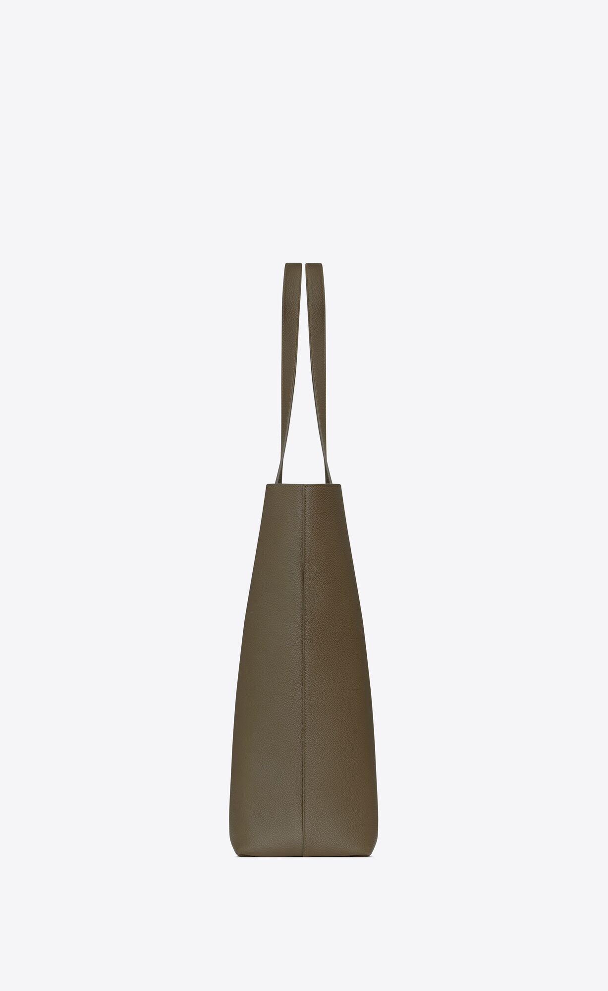 YSL Bold Shopping Bag In Grained Leder Dunkelkhaki | 91865-PLZM