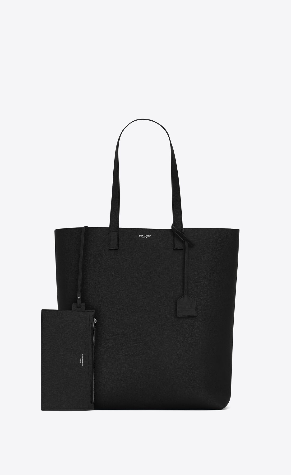 YSL Bold Shopping Bag In Grained Leder Schwarz | 46180-IOJT