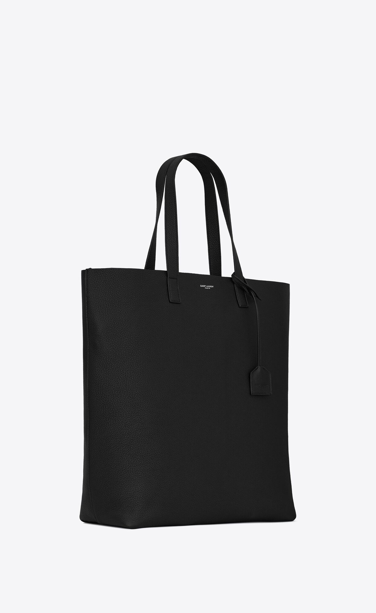 YSL Bold Shopping Bag In Grained Leder Schwarz | 46180-IOJT