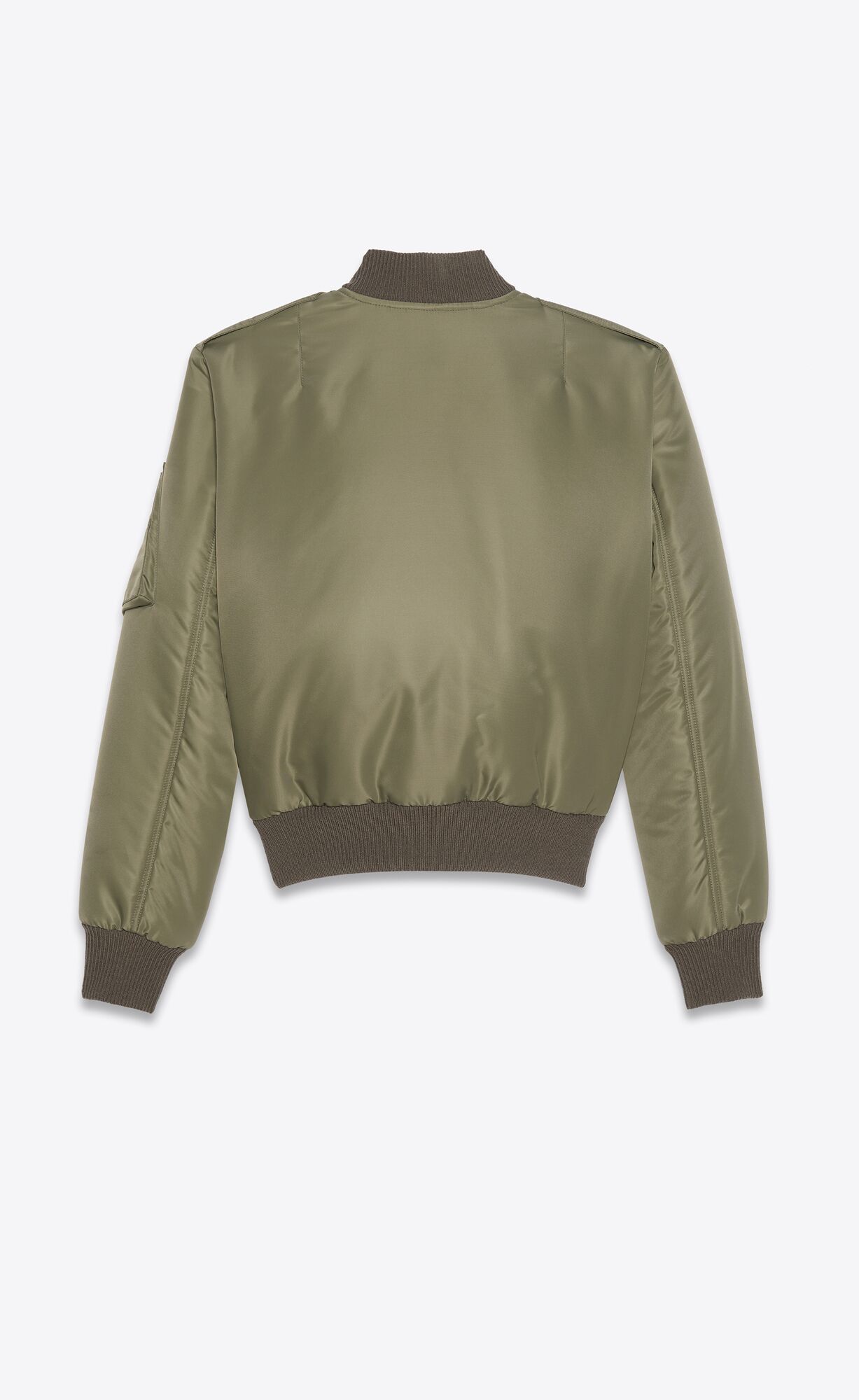 YSL Bomber Jacket In Nylon Khaki | 29573-CFJL