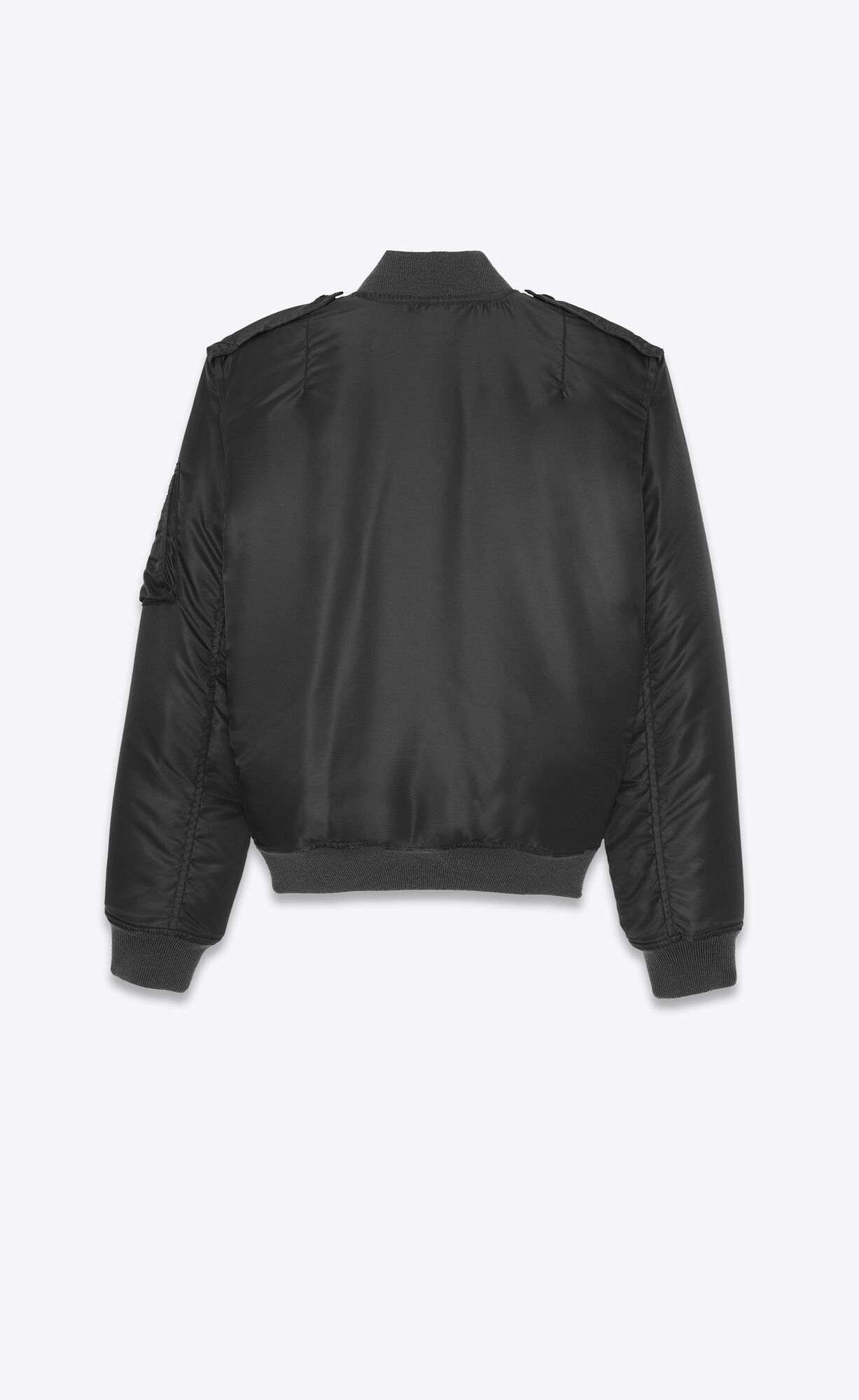 YSL Bomber Jacket In Nylon Schwarz | 98607-DCZU