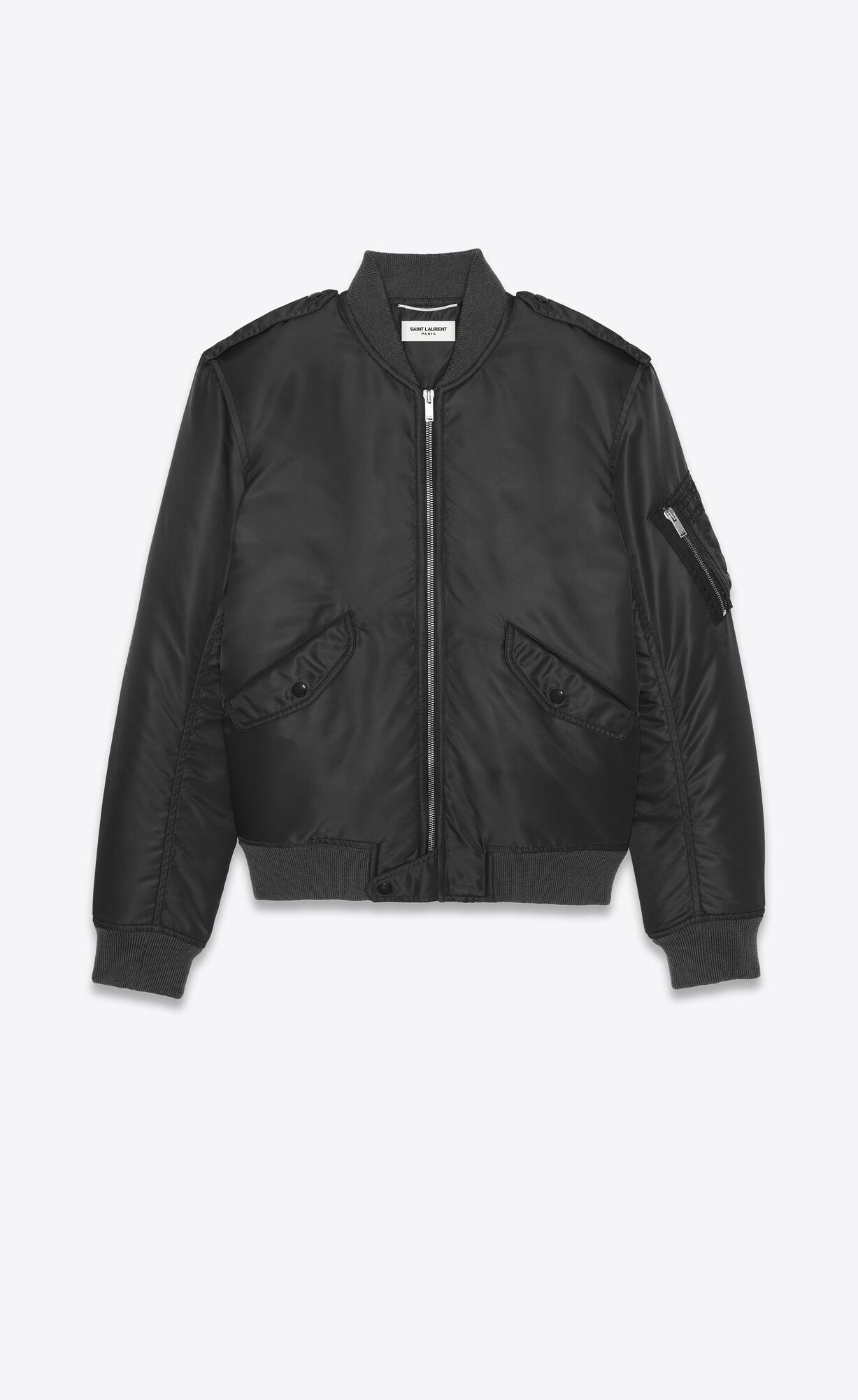 YSL Bomber Jacket In Nylon Schwarz | 98607-DCZU