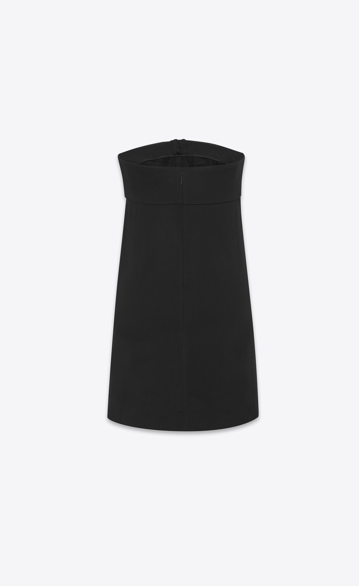 YSL Bustier Kleider In Crepe Satin Schwarz | 45213-STIB