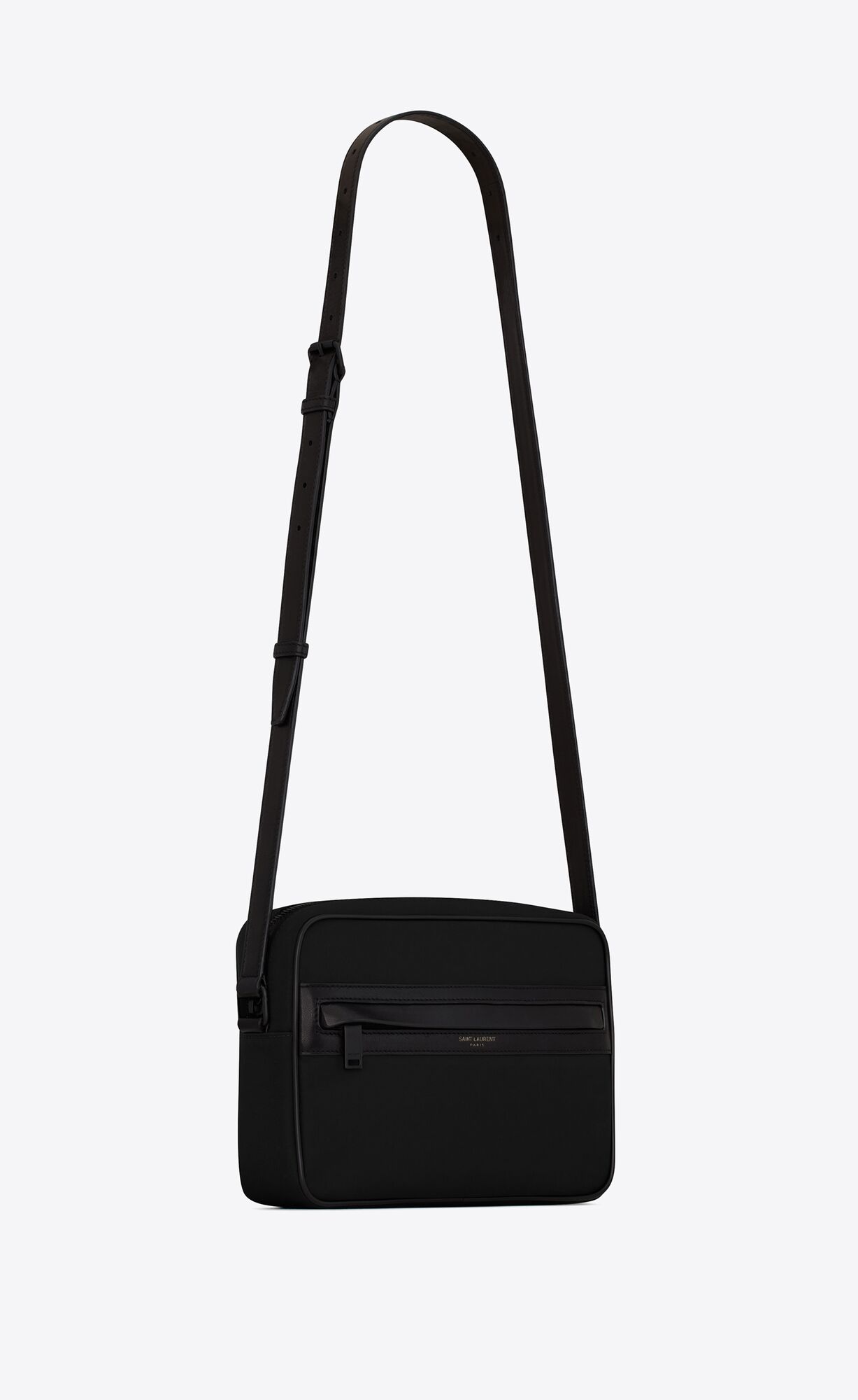 YSL Camp Camera Bag In Econyl® And Lambskin Noir | 25490-DNOR