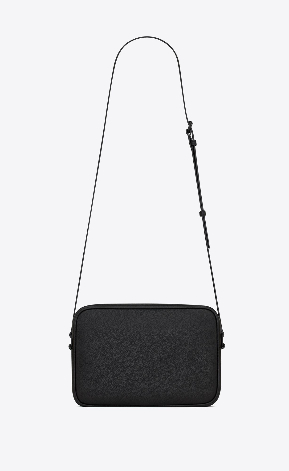 YSL Camp Camera Bag In Grained Leder Schwarz | 89035-KSGD