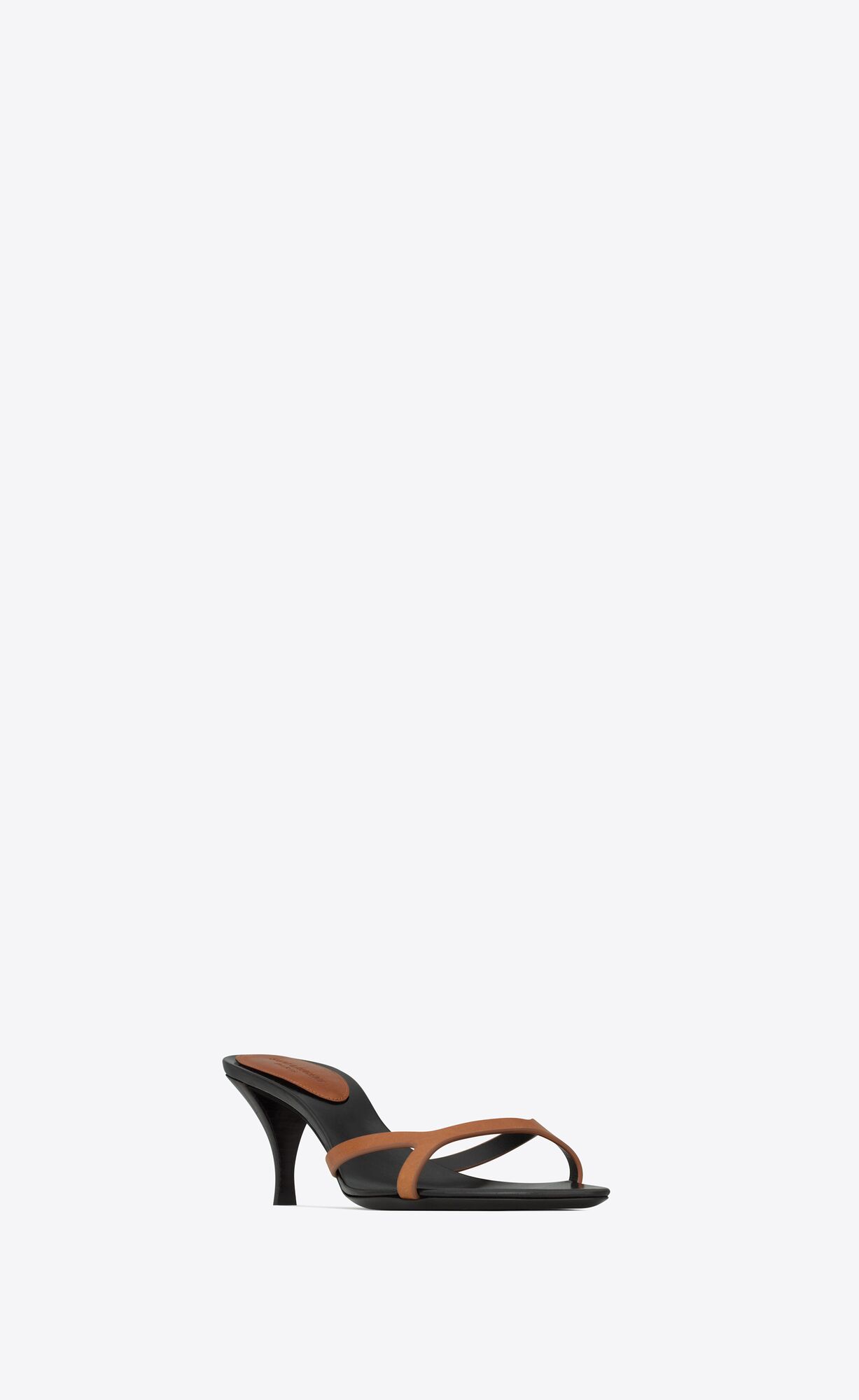 YSL Carla Absatz Mules In Smooth Leder Cuoio | 84132-DROX