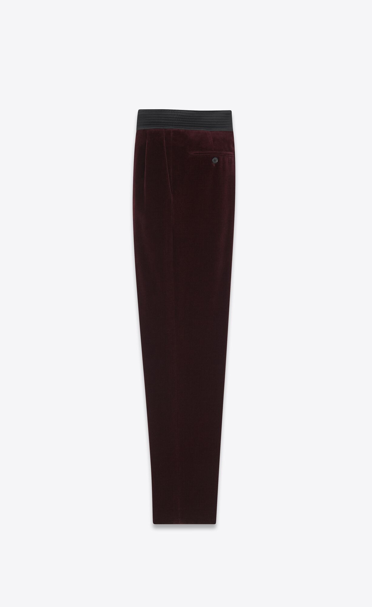 YSL Carrot-fit Pants In Baumwoll Velvet Vino Noir | 60482-ACHG