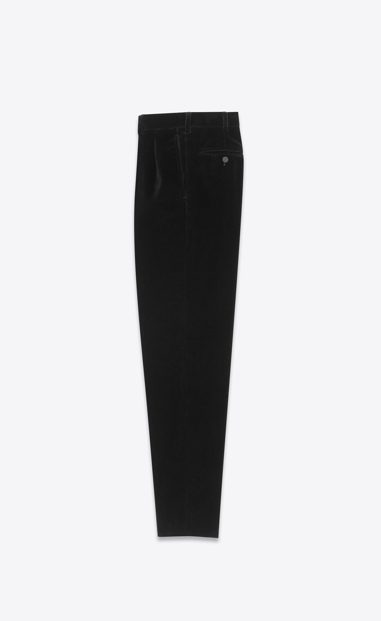 YSL Carrot-fit Pants In Baumwoll Velvet Noir | 86349-VHTW