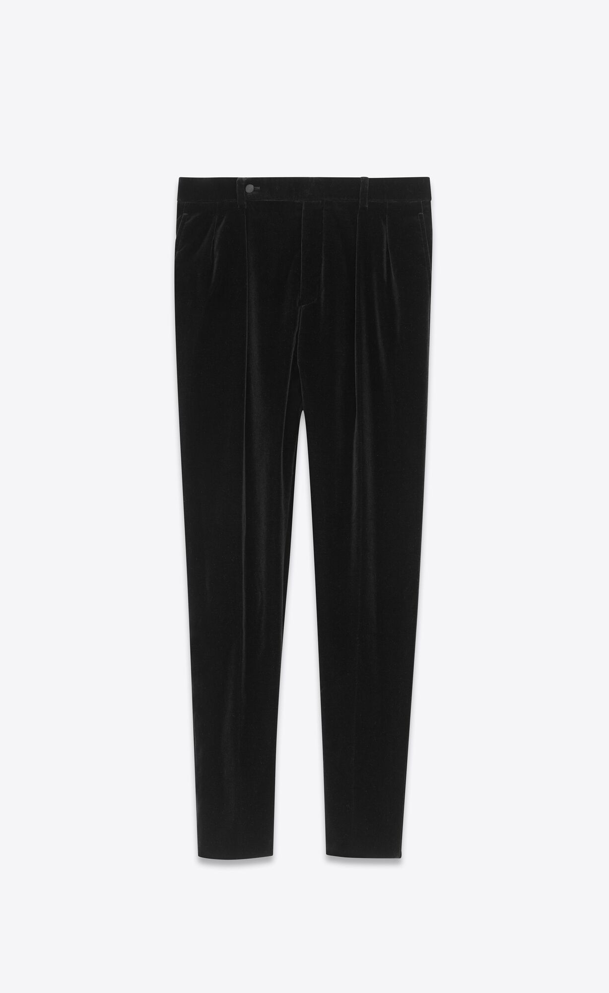 YSL Carrot-fit Pants In Baumwoll Velvet Noir | 86349-VHTW