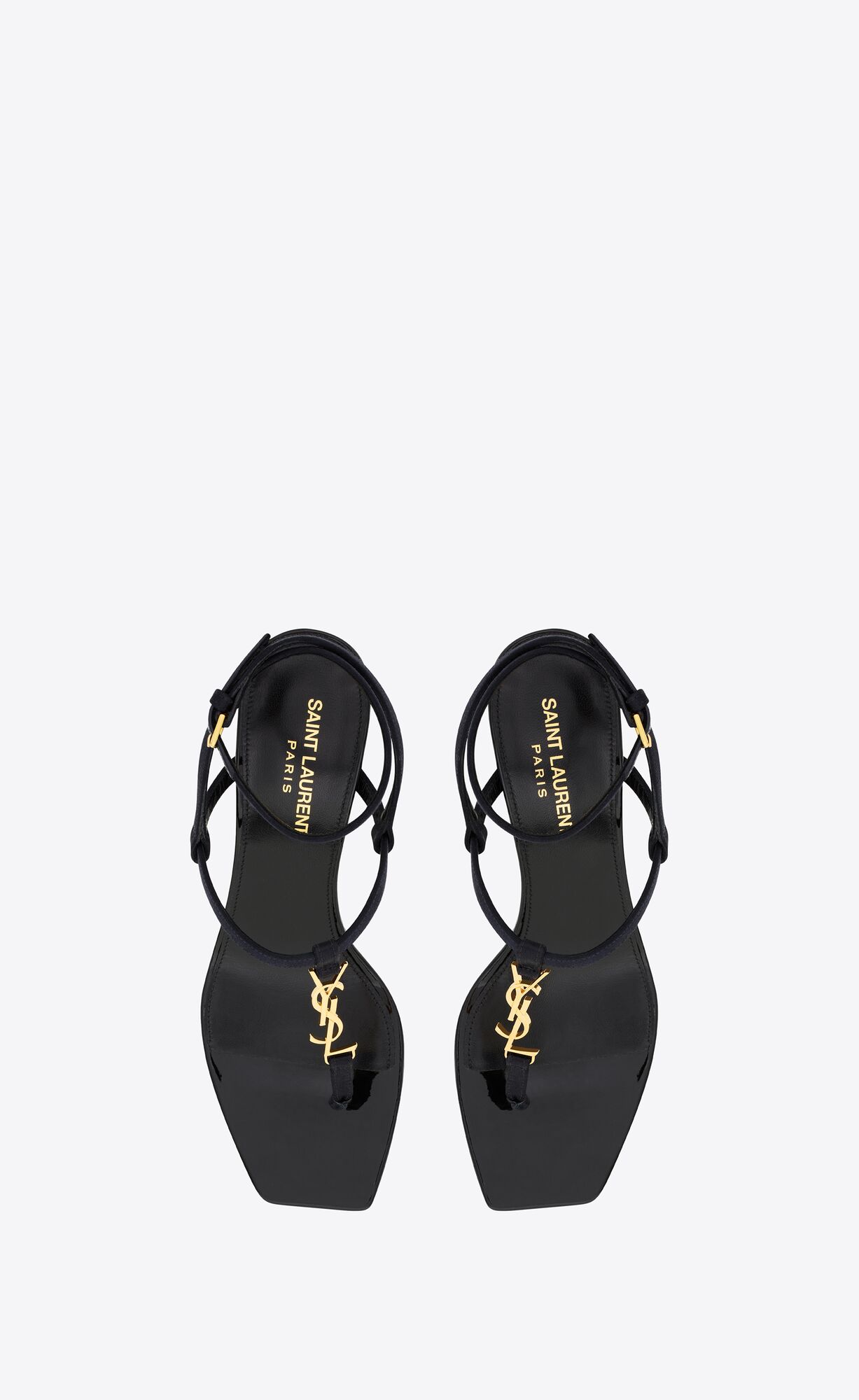 YSL Cassandra Sandals In Silk Satin Navy | 87943-ULYD