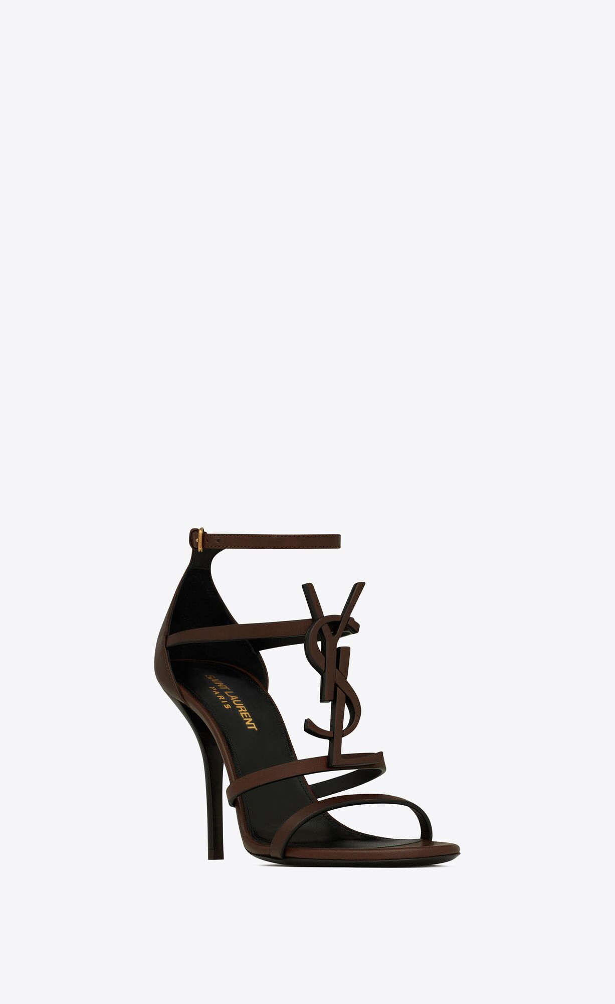 YSL Cassandra Sandals In Smooth Leder Dunkelschokolade | 17863-HGKR