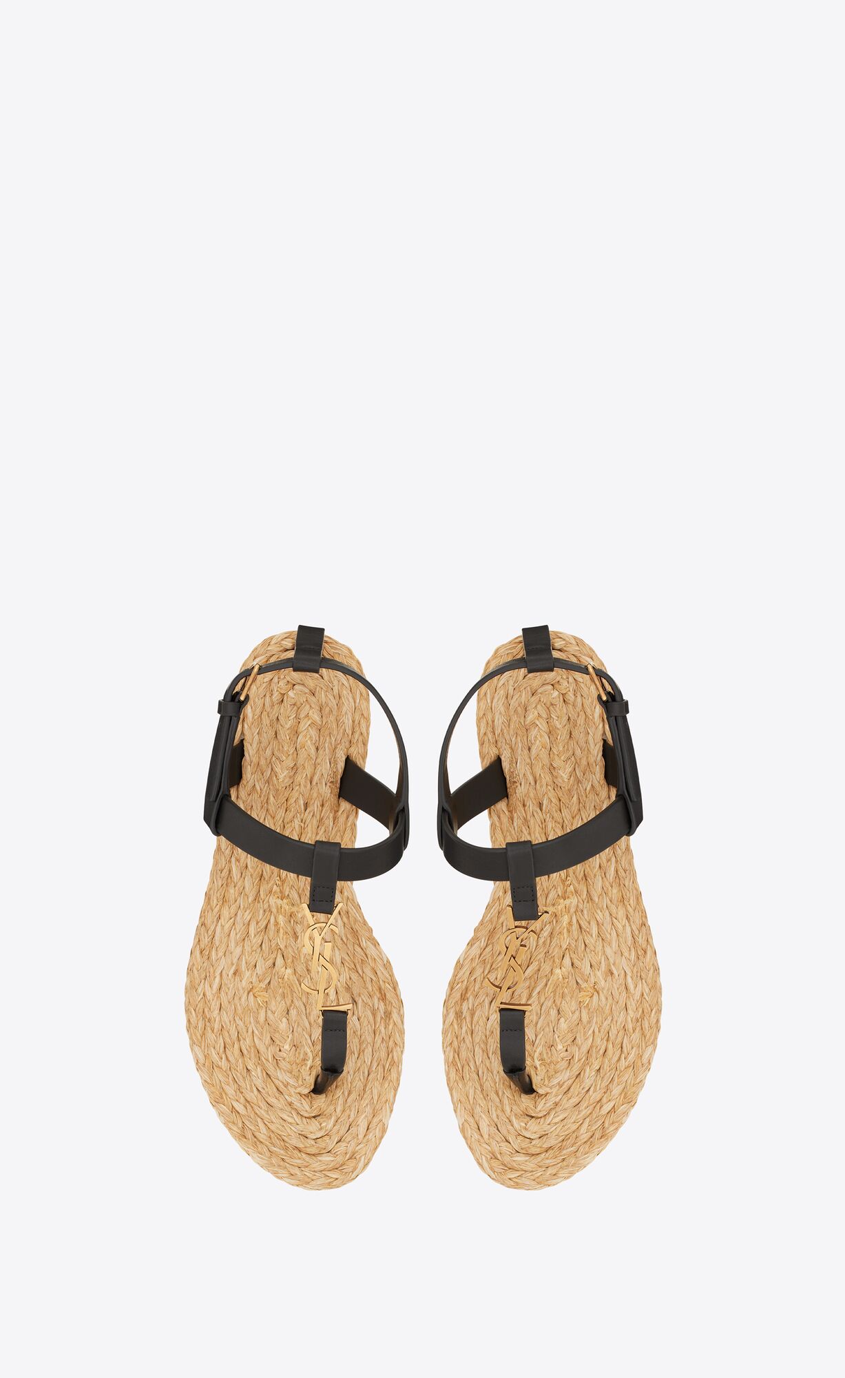 YSL Cassandra Sandals In Smooth Leder Noir | 50684-XRIJ