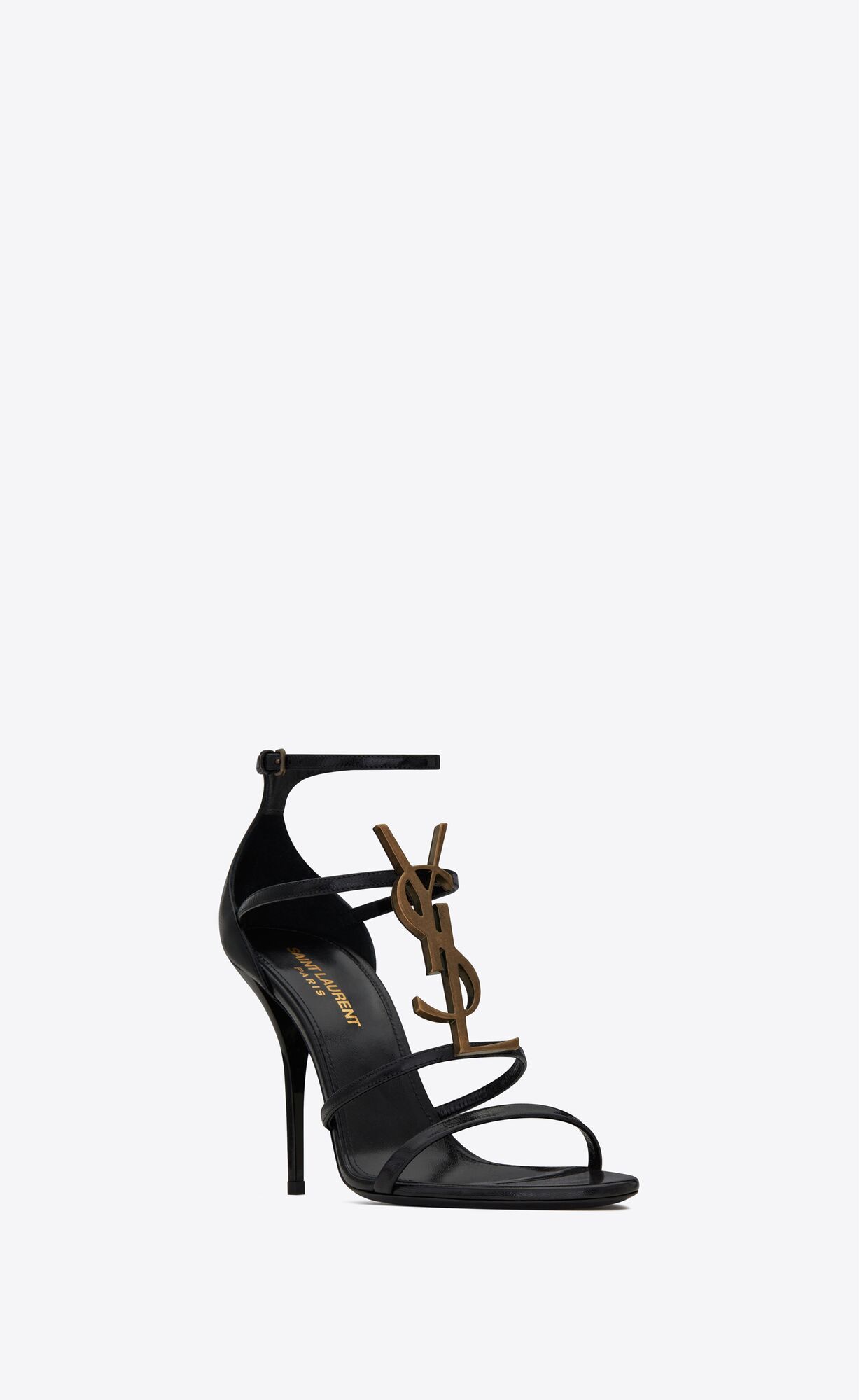 YSL Cassandra Sandals In Smooth Leder Schwarz | 53708-BOMW