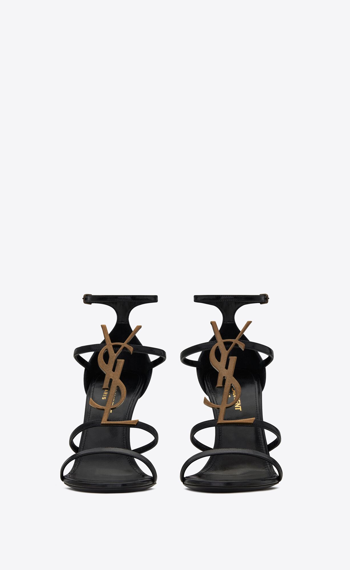 YSL Cassandra Sandals In Smooth Leder Schwarz | 53708-BOMW