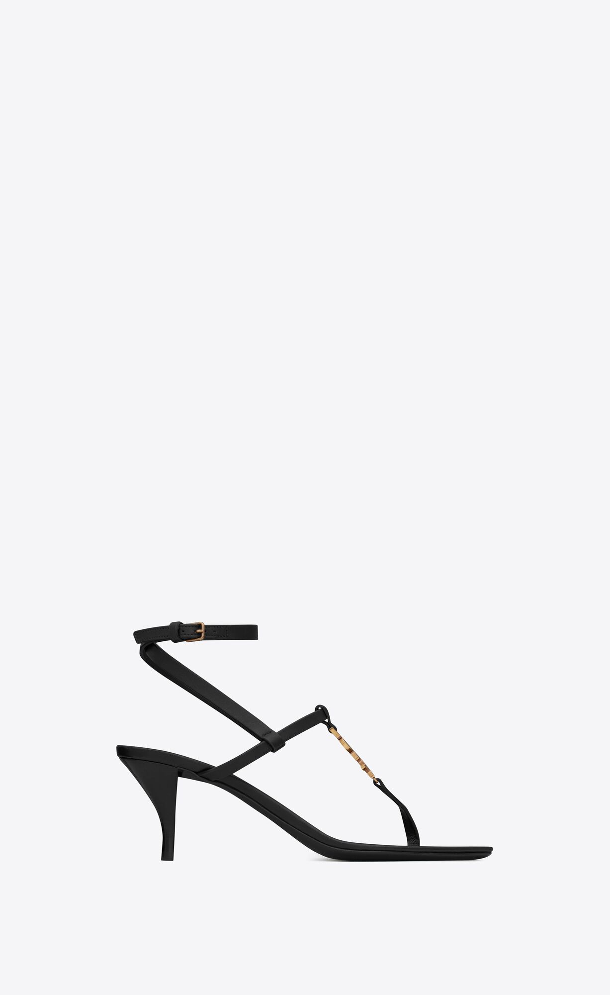 YSL Cassandra Sandals In Smooth Leder Schwarz | 71536-JEUK