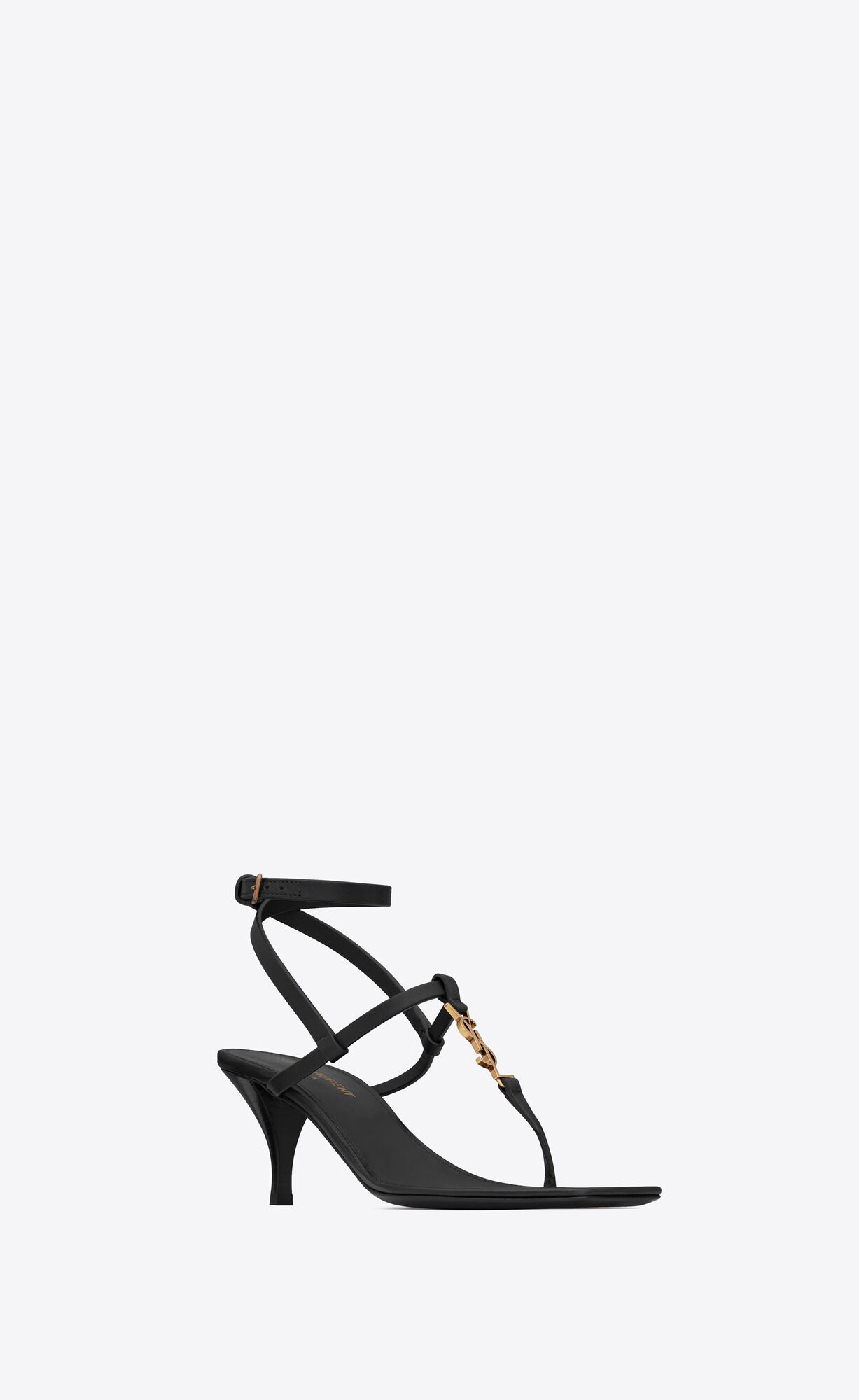 YSL Cassandra Sandals In Smooth Leder Schwarz | 71536-JEUK