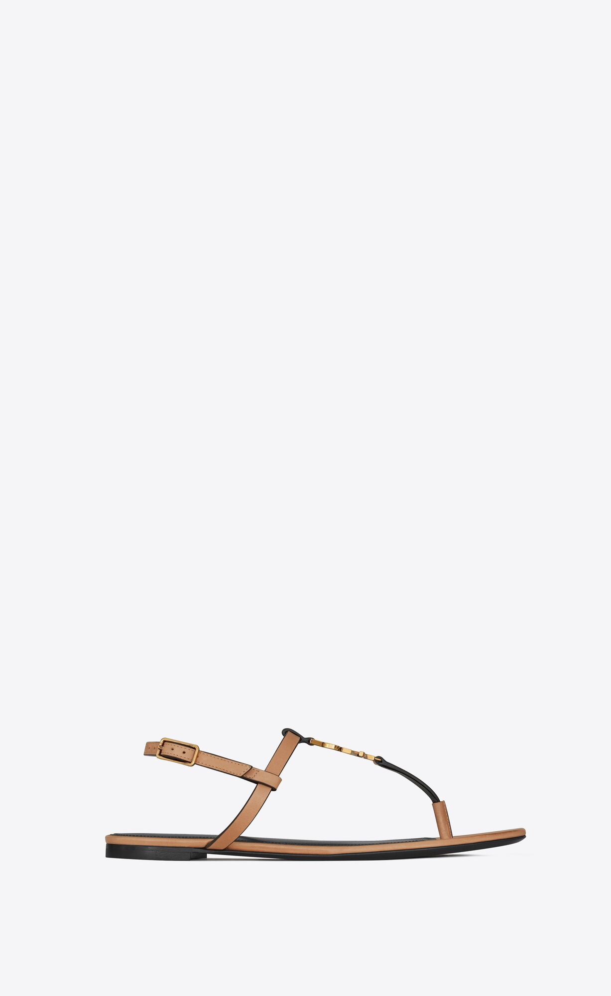 YSL Cassandra Sandals In Vegetable-tanned Leder Gold | 12687-NXKU