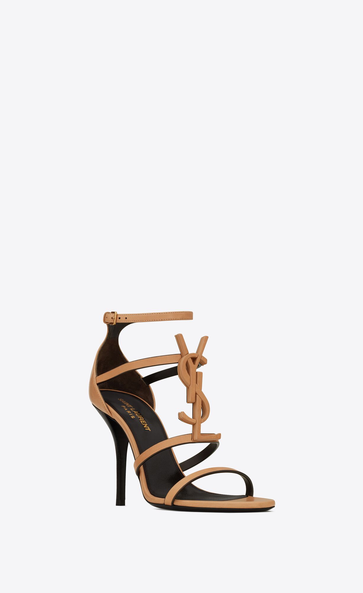 YSL Cassandra Sandals In Vegetable-tanned Leder Gold | 14368-IQTV