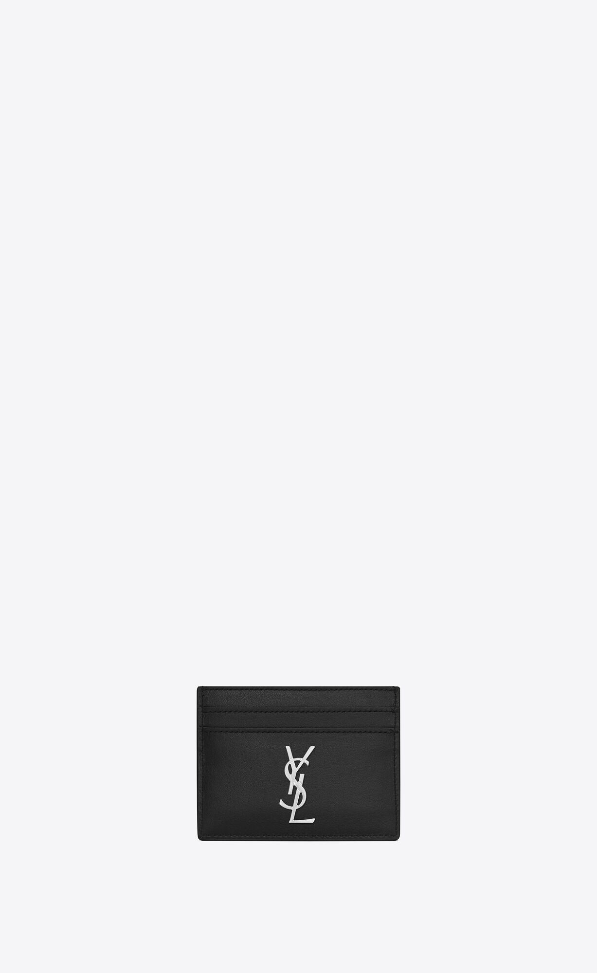 YSL Cassandre Card Case In Smooth Leder Schwarz | 74096-OJUZ