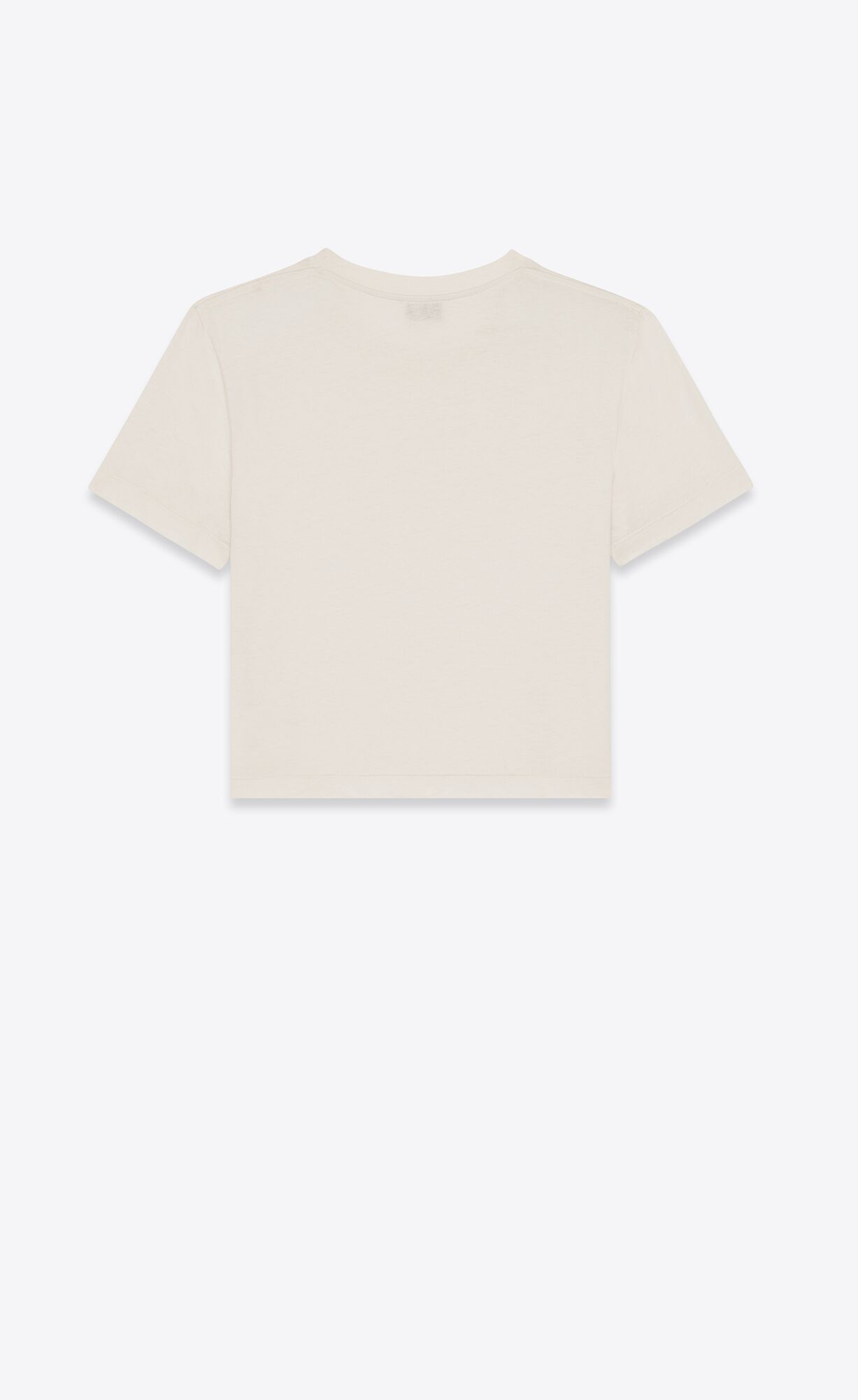 YSL Cassandre Cropped T-shirt Beige | 65091-LTJR