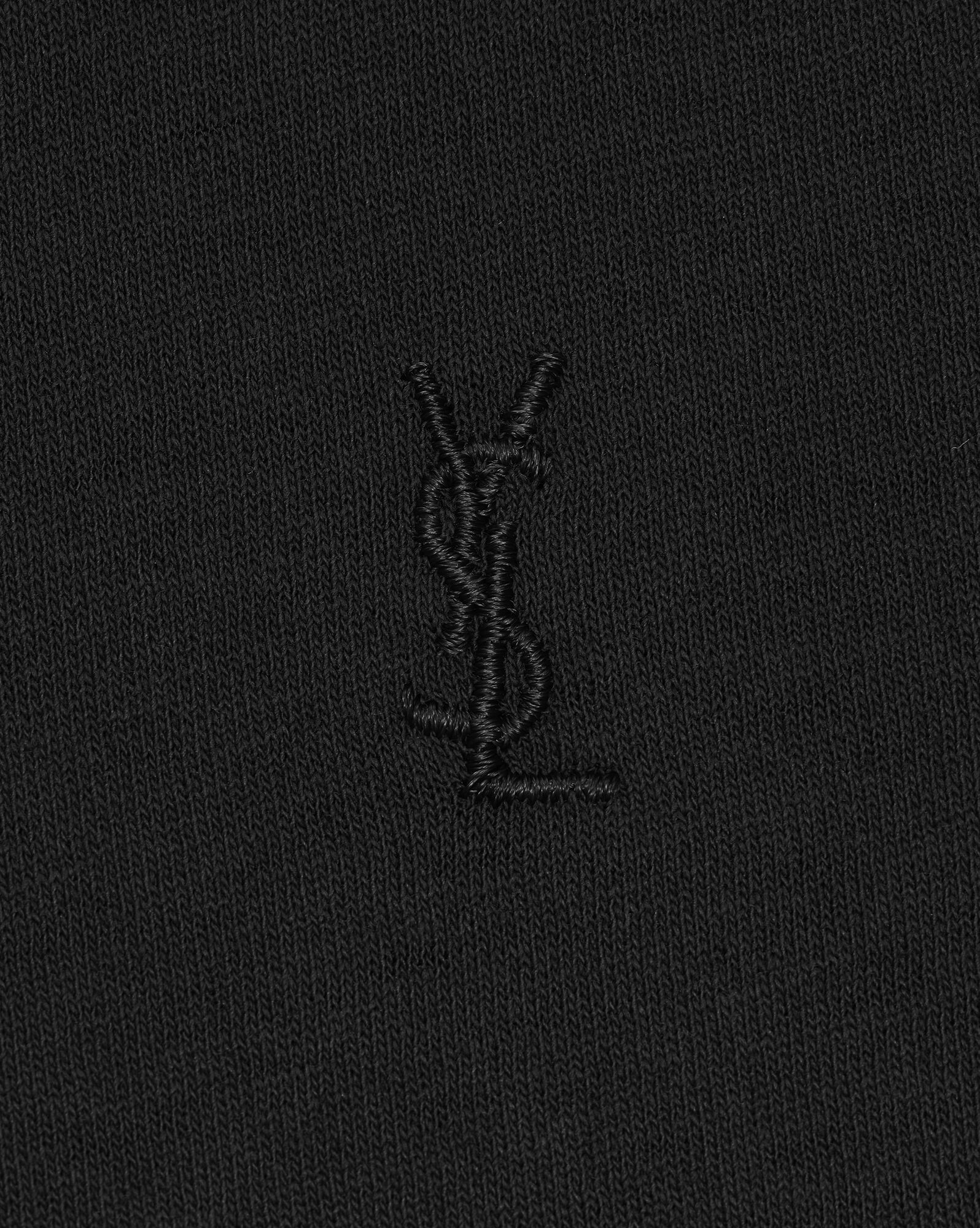 YSL Cassandre Cropped T-shirt Schwarz | 63809-GTMY