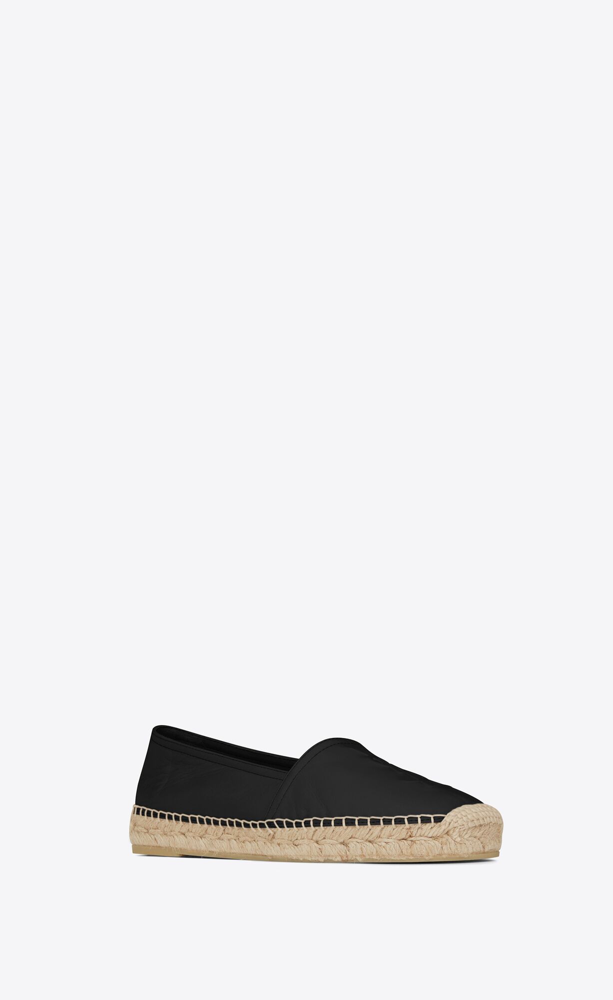 YSL Cassandre Espadrilles In Lambskin Schwarz | 64951-ABRV