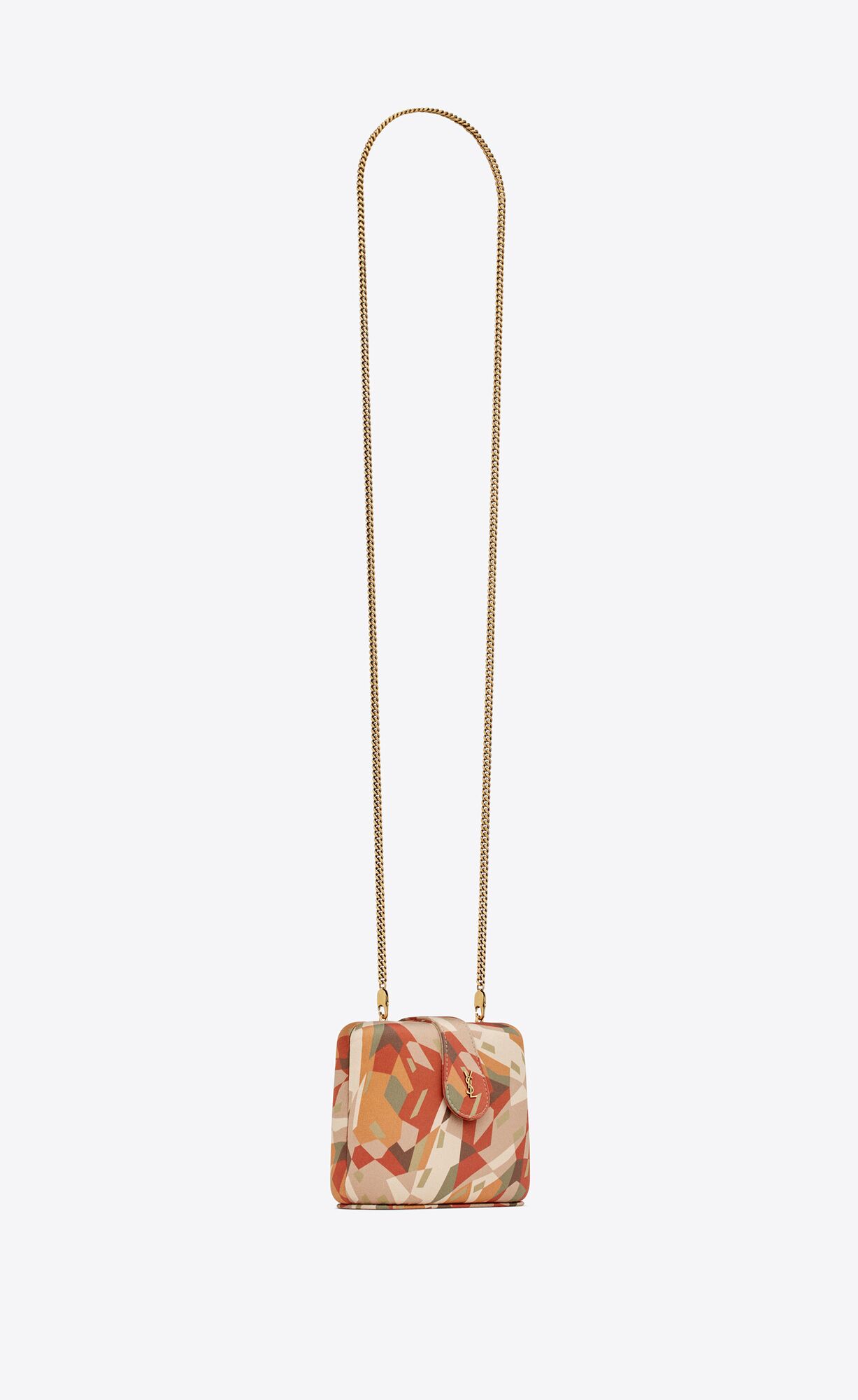 YSL Cassandre Jewelry Box On Chain In Printed Satin Mehrfarbig | 54789-NMBW