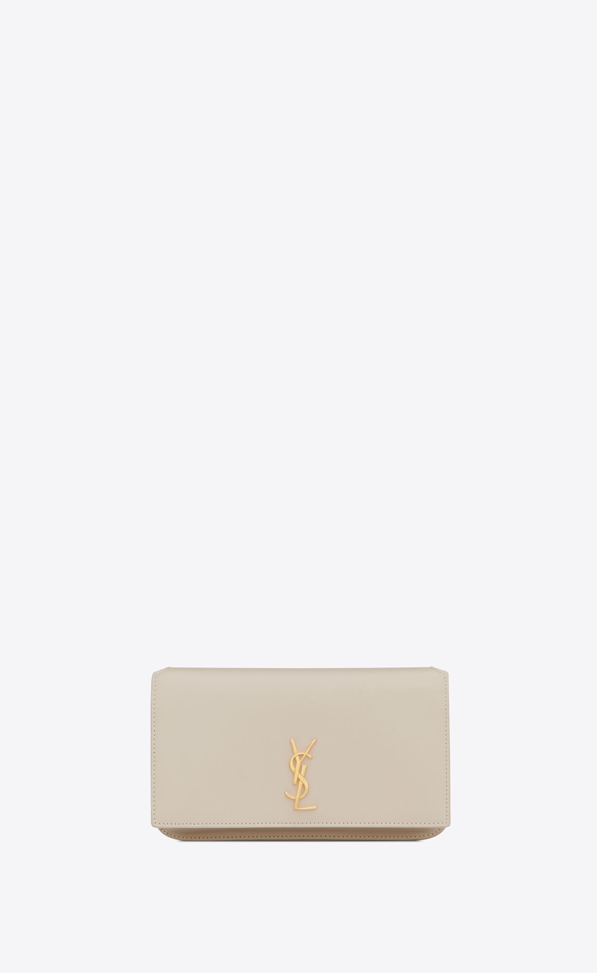 YSL Cassandre Phone Holder With Riemen In Smooth Leder Blanc Vintage | 41385-XHGP